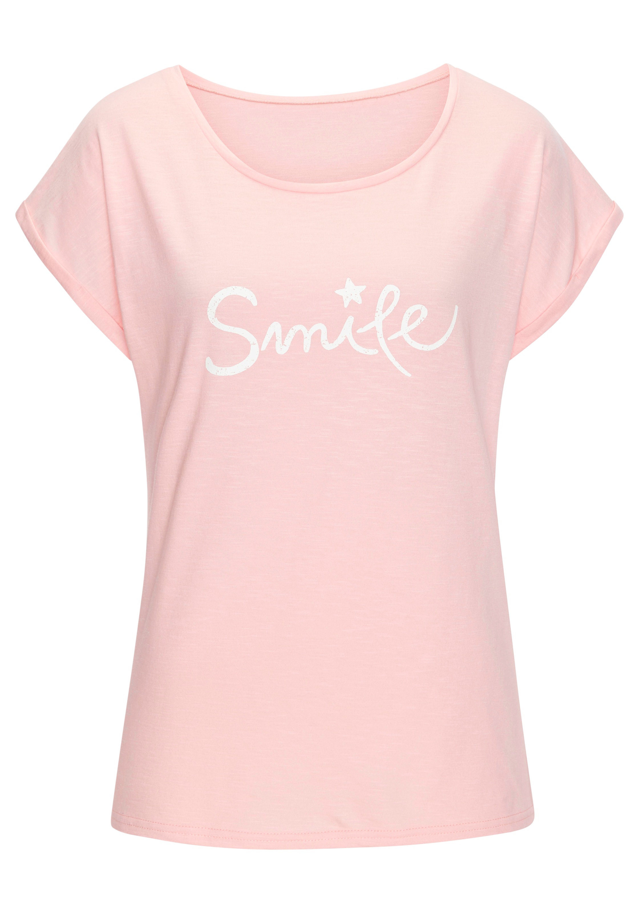 Beachtime T-Shirt "mit Frontdruck "Smile"", aus weicher Baumwoll-Qualität günstig online kaufen