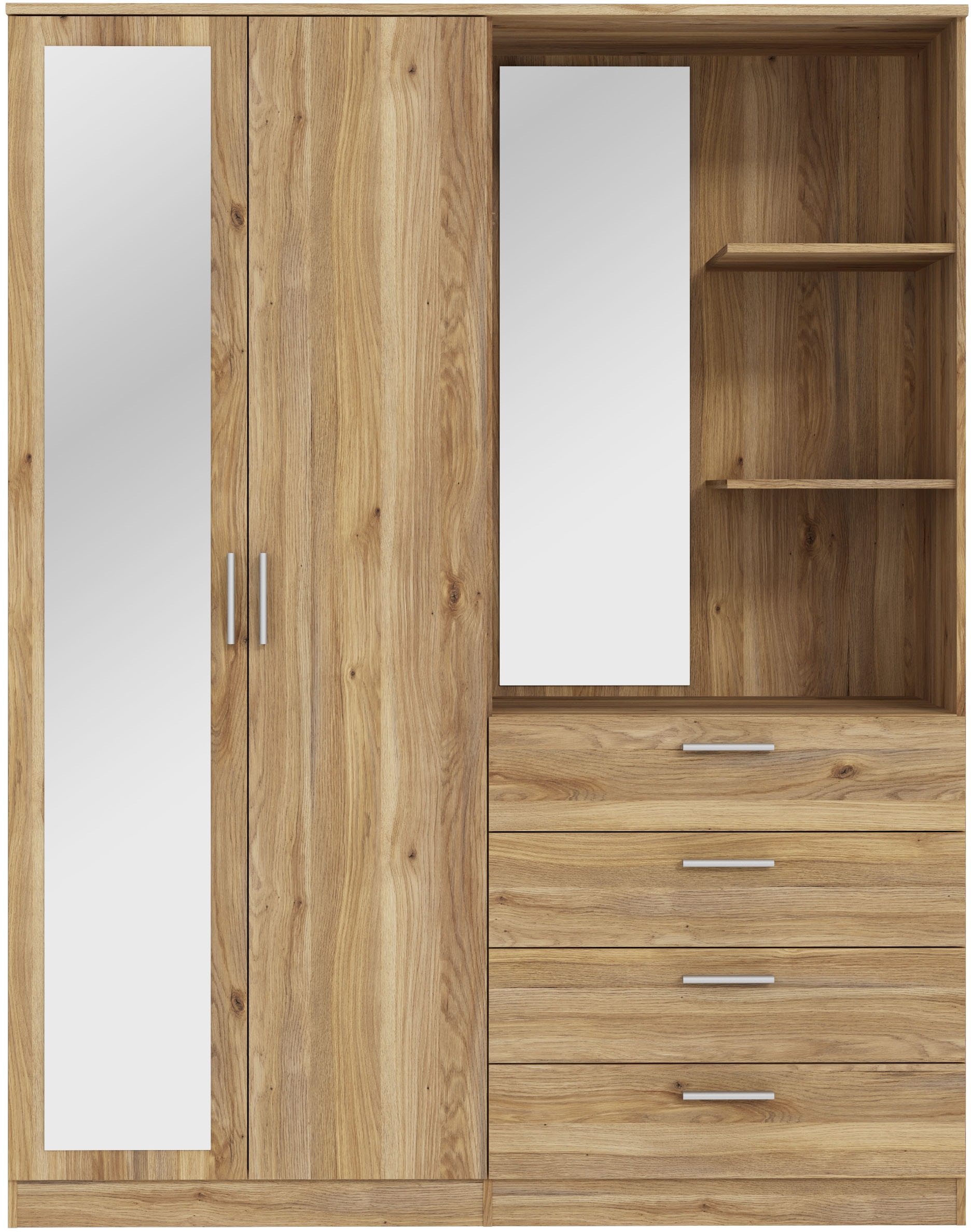 FORTE Kompaktgarderobe, B/H/T 159,3/203,4/52,7 cm, Stauraumwunder