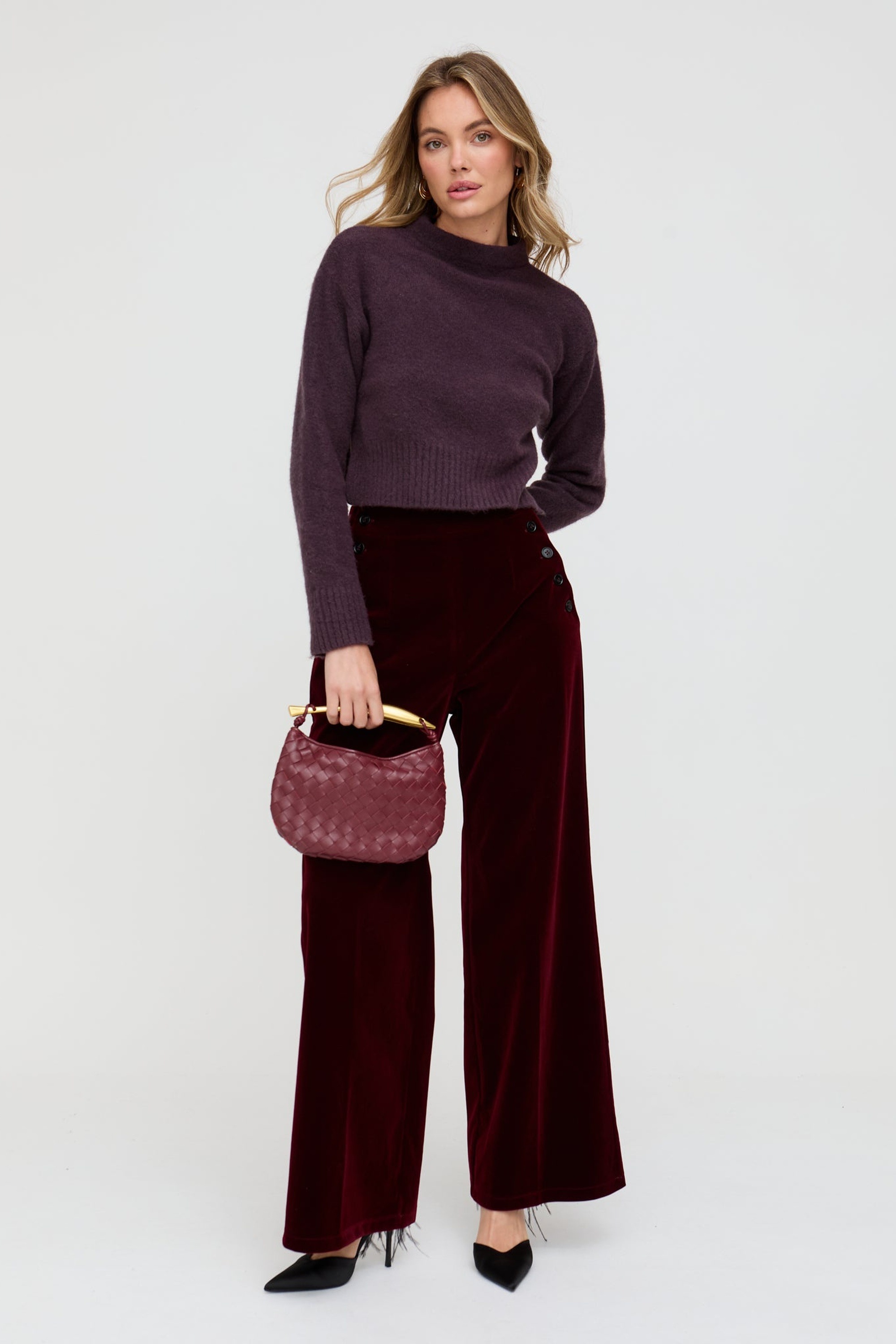 Lily and Lionel Jerseyhose »Maiden Wide Leg Velvet Trouser Damen«