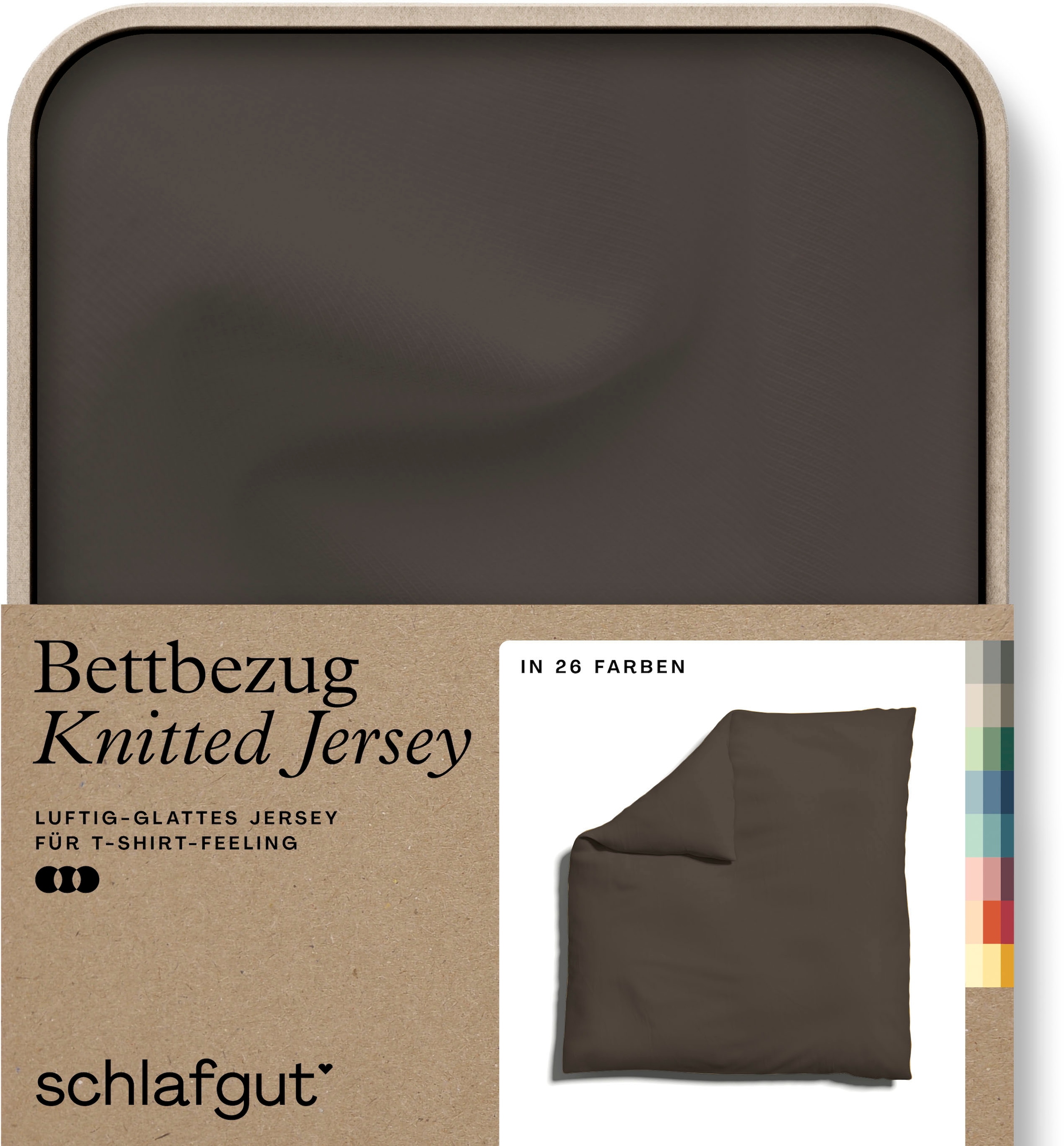 Schlafgut Bettbezug "Knitted Jersey uni, aus Bio-Baumwolle mit Elasthan, Re günstig online kaufen
