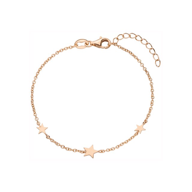 JOBO Armband »Sterne«, 925 Silber roségold vergoldet 19 cm bestellen | BAUR