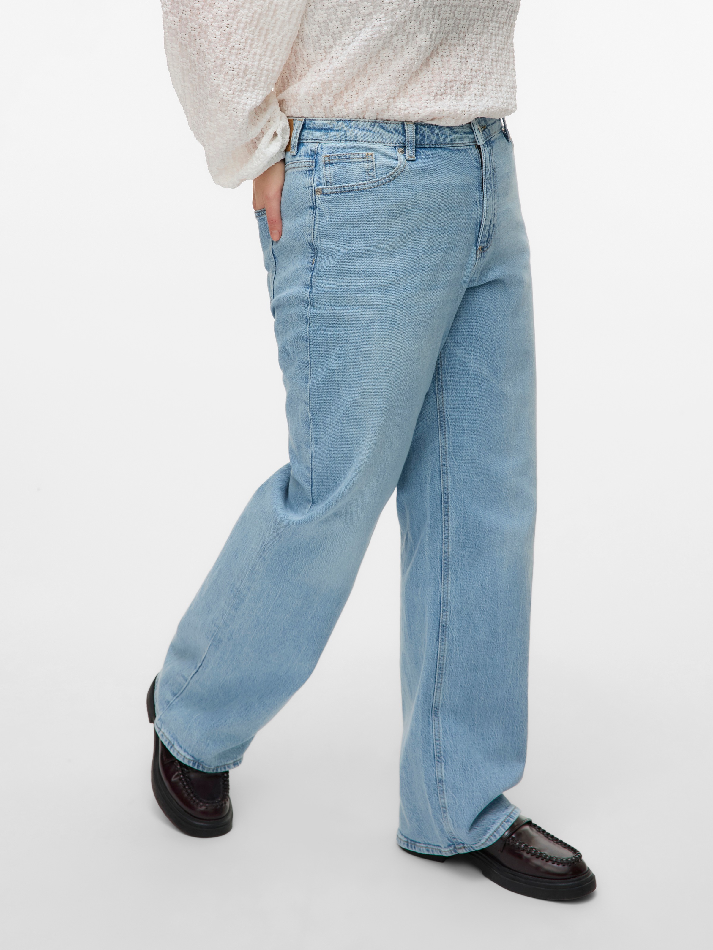 Vero Moda Curve High-waist-Jeans "VMCTESSA HR WIDE J RA339 GA CUR NOOS" günstig online kaufen