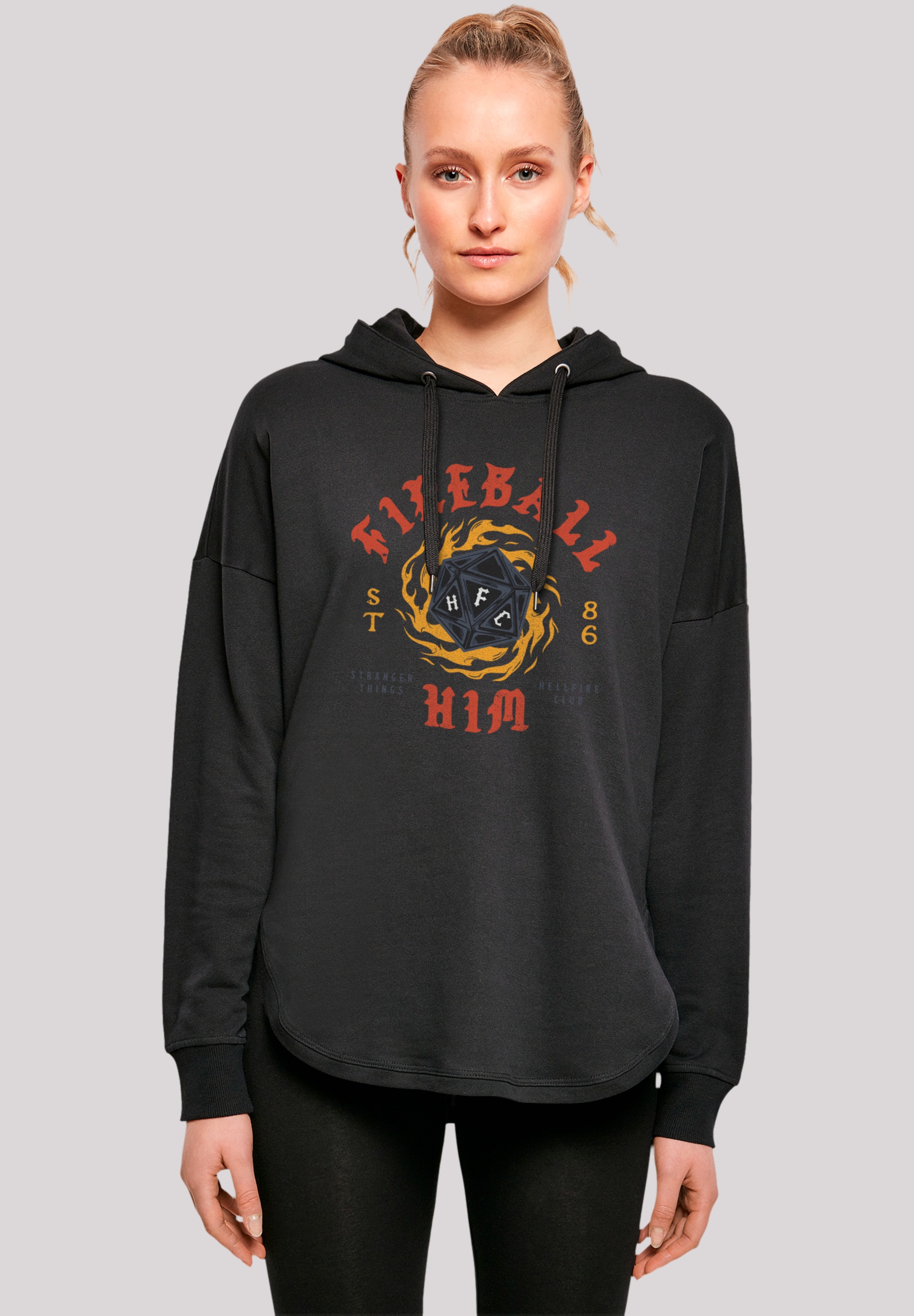 F4NT4STIC Kapuzenpullover "Stranger Things Fireball Dice 86 Netflix TV Series", Premium Qualität