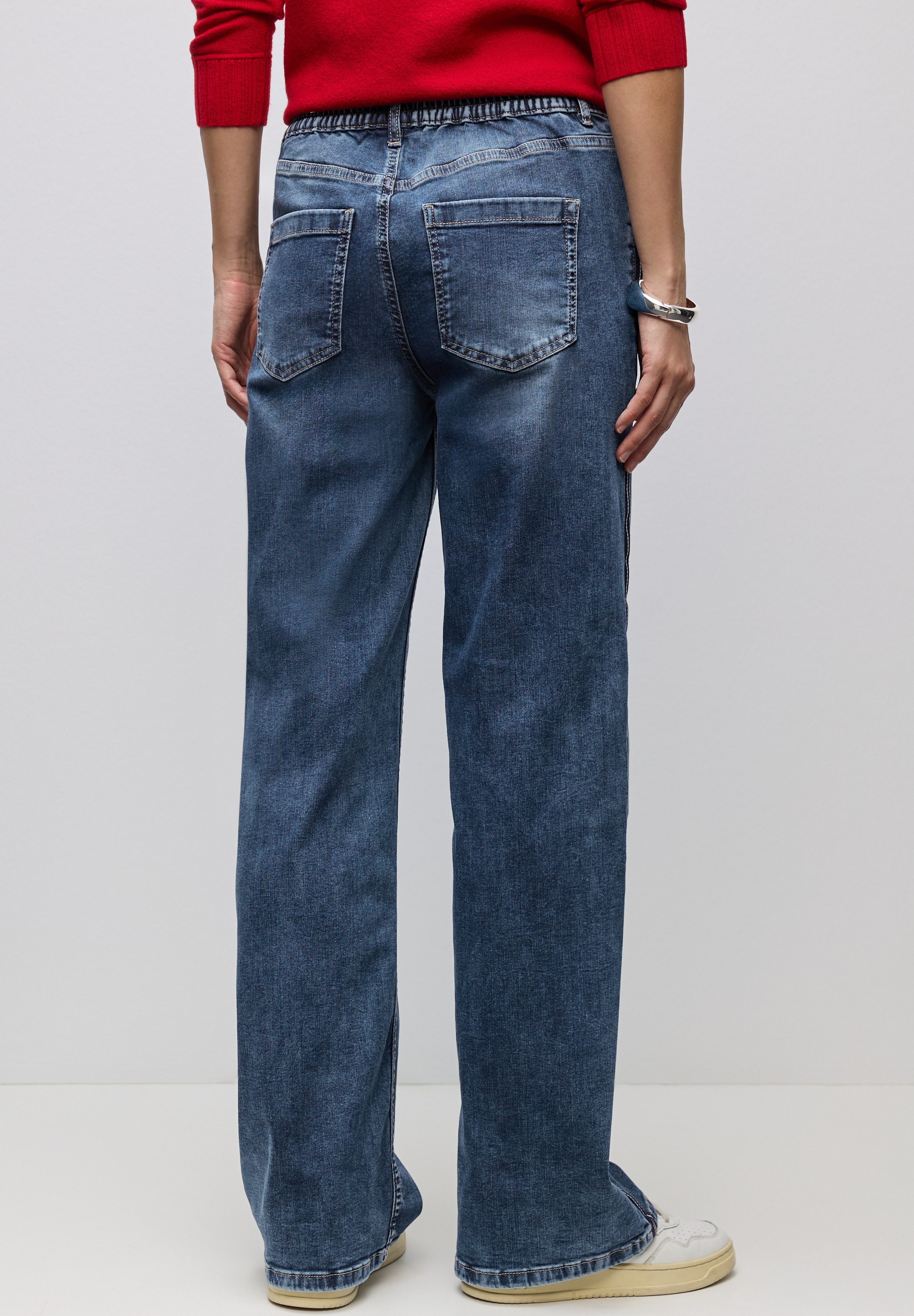 STREET ONE Loose-fit-Jeans, mit Galonstreifen günstig online kaufen