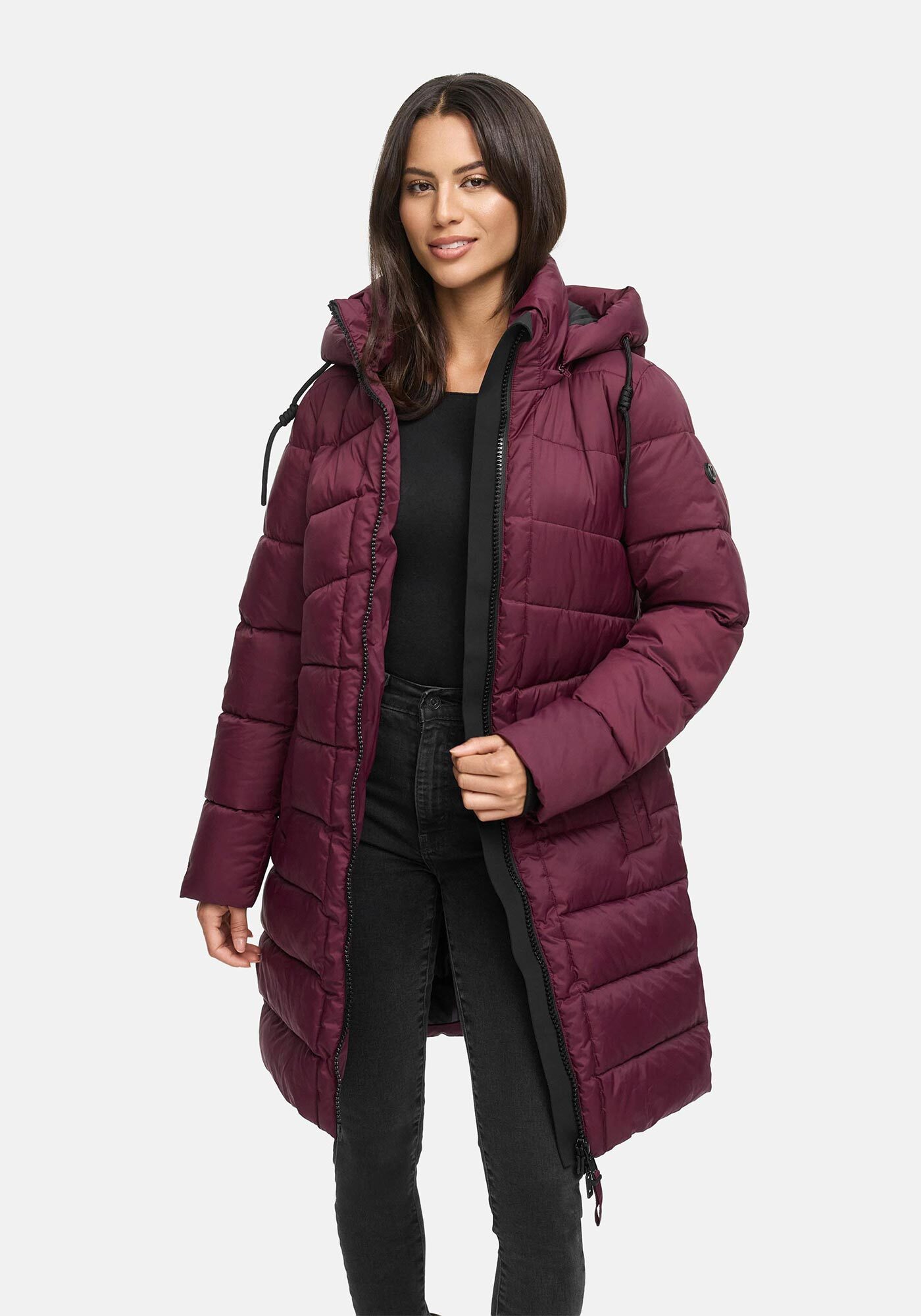 Thumbnail - Marikoo Winterjacke "Kaltnäschen" mit abnehmbarer Kapuze und hochschließendem Kragen