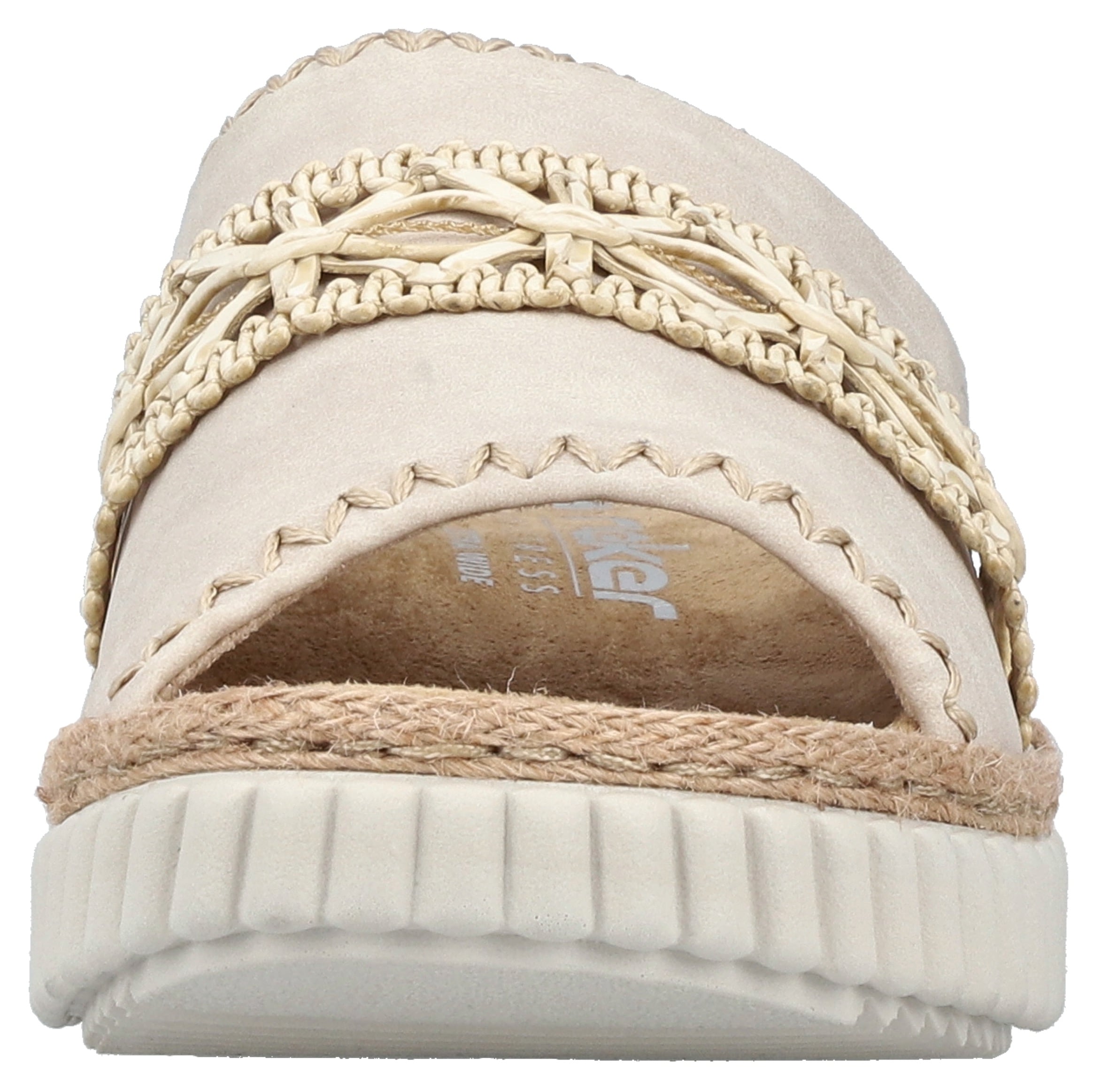 Rieker Pantolette, Sommerschuh, Strandschuh, Urlaubschuh, Hausschuh mit softer Innensohle