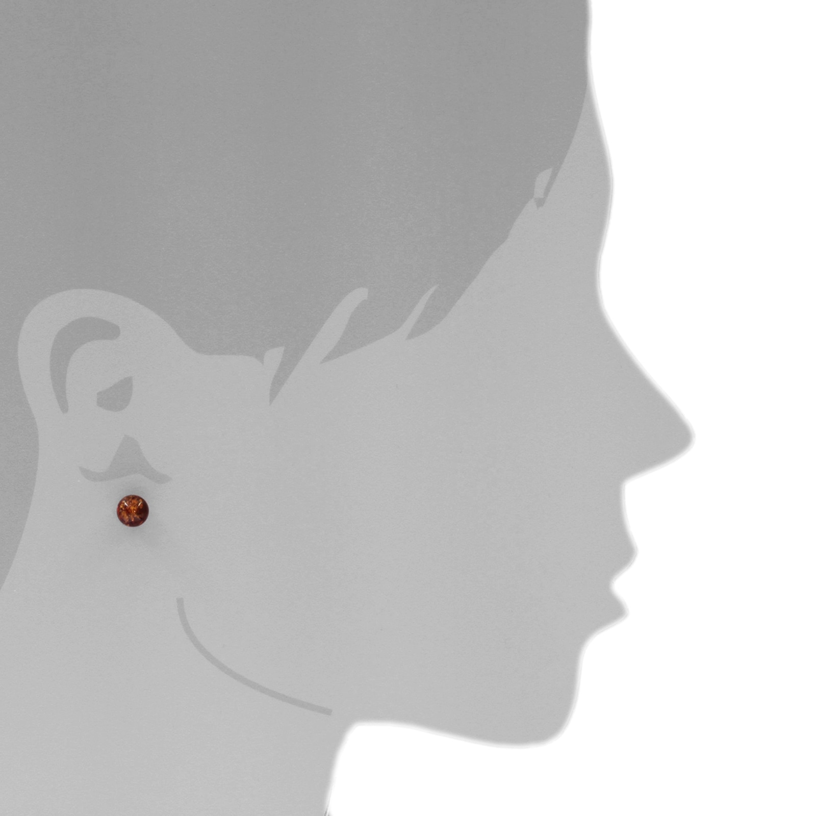 OSTSEE-SCHMUCK Paar Ohrstecker »- Kugel 8 mm - Gold 333/000 - Bernstein«