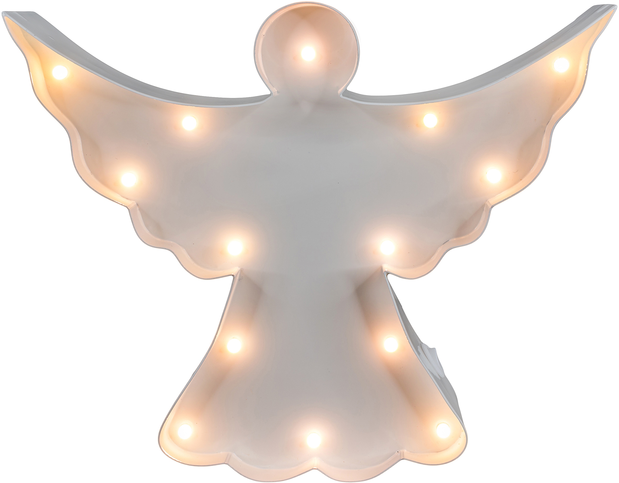 MARQUEE LIGHTS LED Dekolicht »Angel«, 14 flammig-flammig, Wandlampe,  Tischlampe Angel mit 14 festverbauten LEDs - 23x19 cm | BAUR