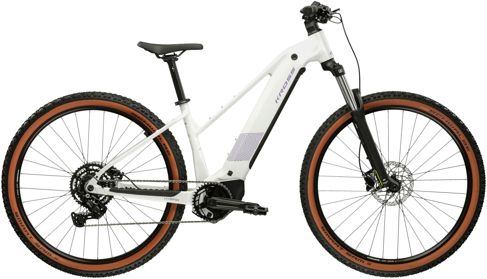 Kross "Influx Hybrid 2.0 16,7Ah / BOSCH 600 Wh 29" weiß 9 Gänge 2026" 9 Gang Shimano CUES U4000 Schaltwerk Kettenschaltung Mittelmotor 250 W BOSCH PERFORMANCE LINE PX 36 V/250 W, Mittelmotor