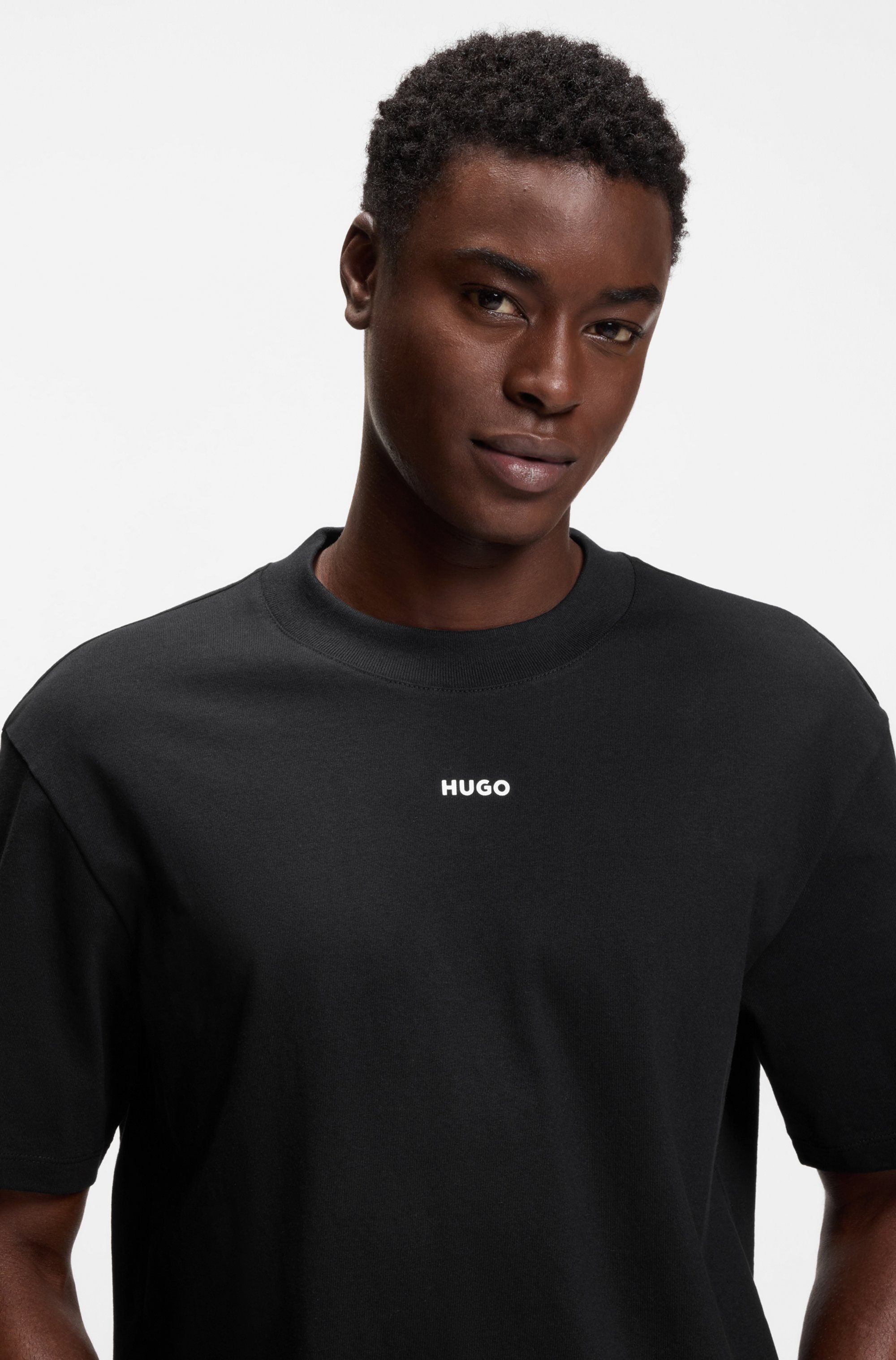 Hugo T-shirt à Manches Courtes Dapolino 10248326 01 Black L Homme 9