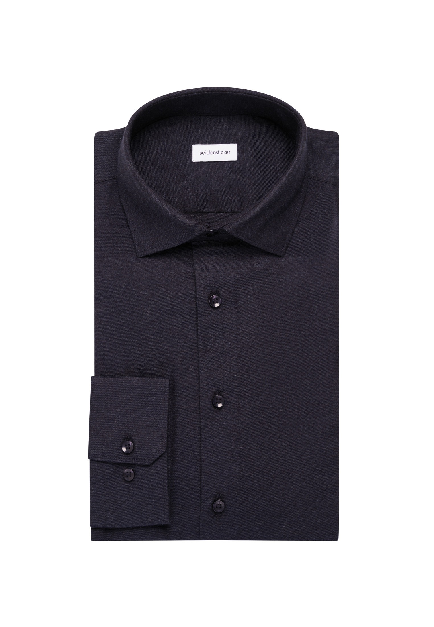 seidensticker Flanellhemd »Schwarze Rose«, Shaped 1/1 Kentkragen Flanell
