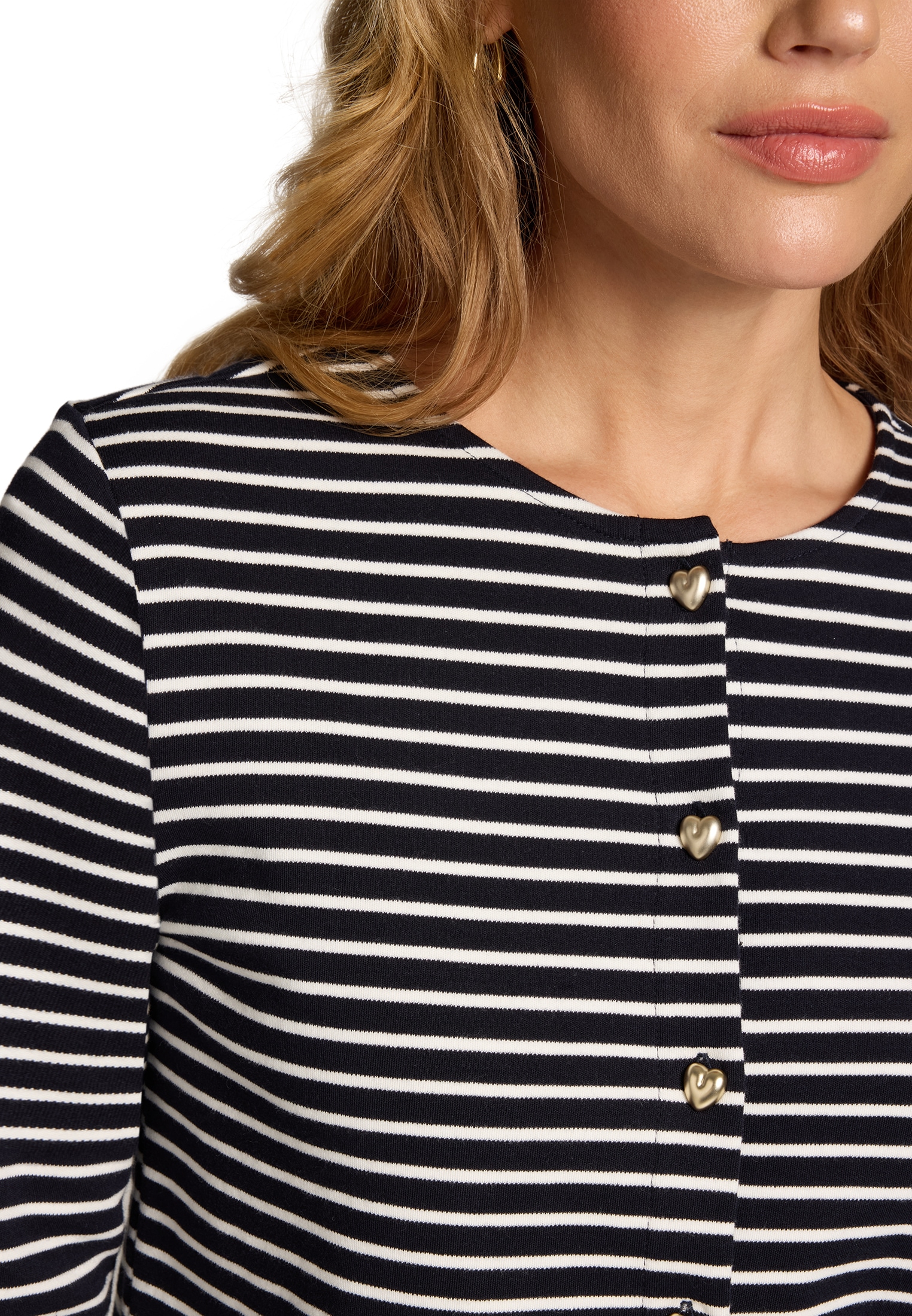 Zero Sweatshirt »Damen mit Knopfleiste«, Knopfleiste

