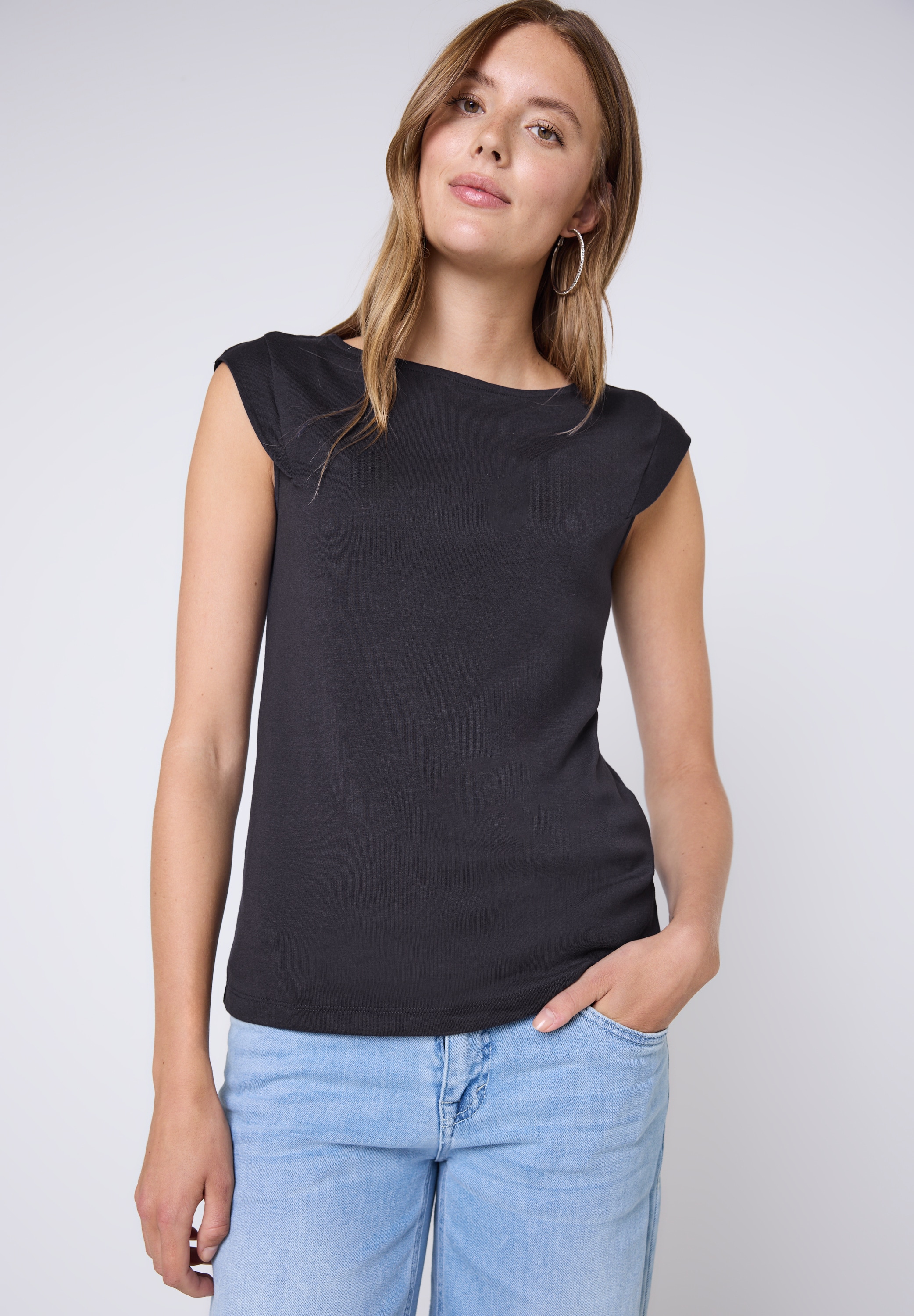 STREET ONE STUDIO Trägertop aus Baumwolle mit Stretchanteil