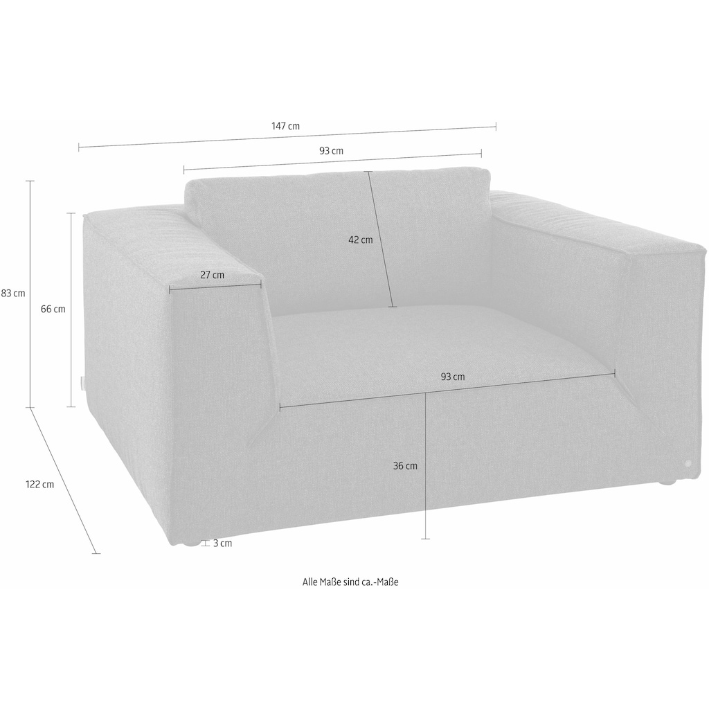 TOM TAILOR HOME Loveseat »BIG CUBE STYLE«