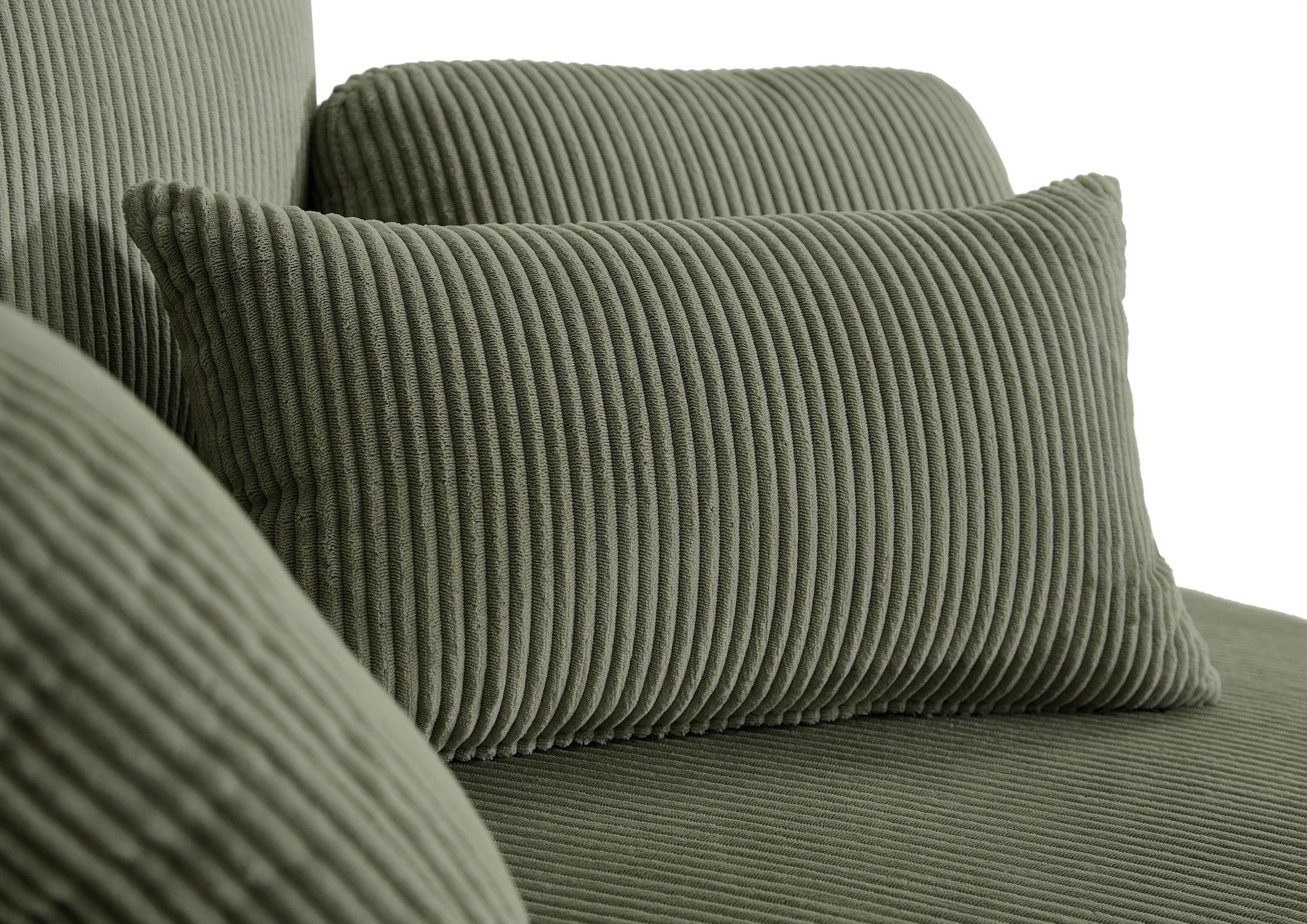 ATLANTIC home collection Loveseat »Ravi«, XXL- Sessel, inklusive Stauraumhocker, Rückenkissen, drei Zierkissen