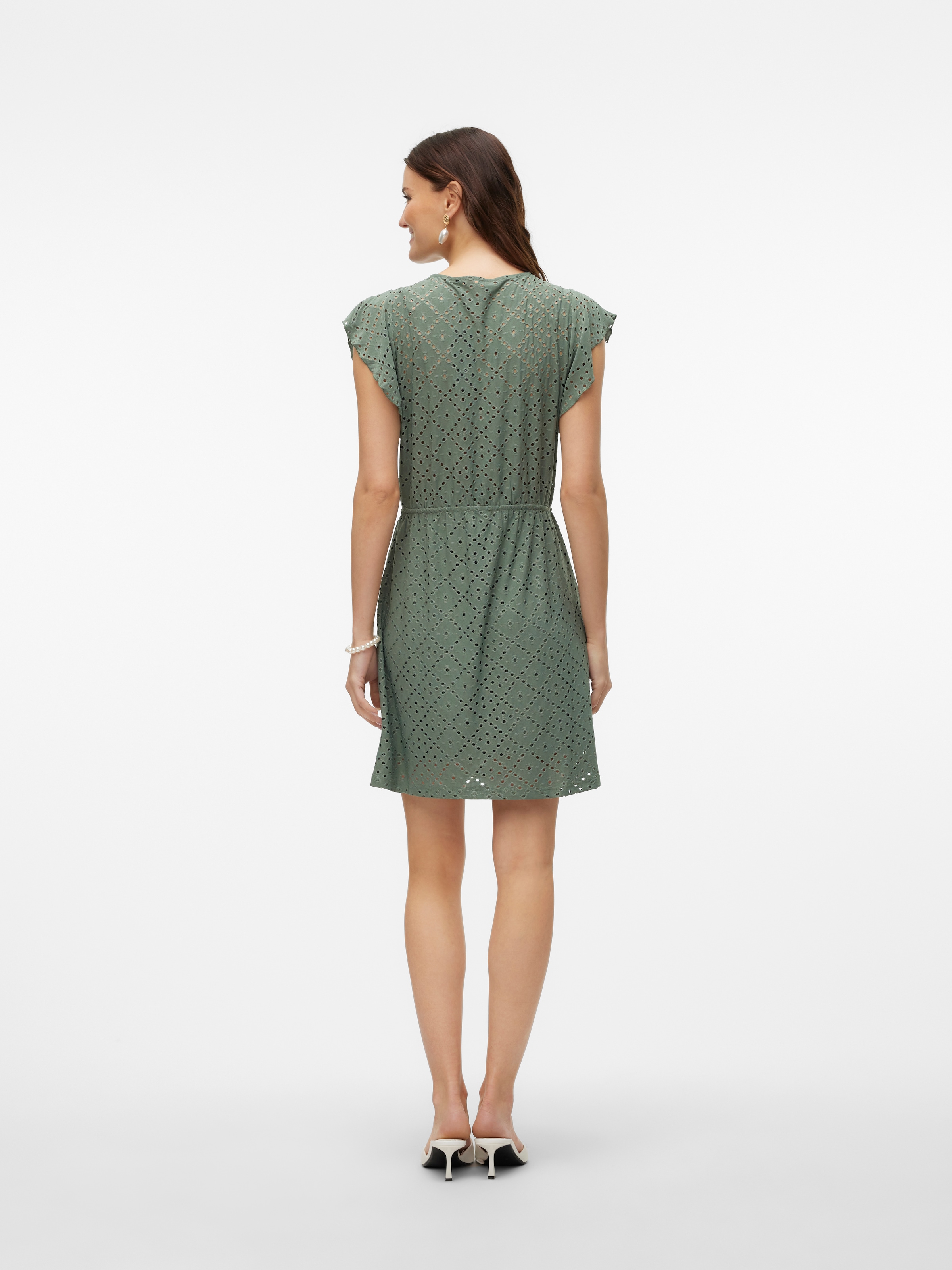 Vero Moda Minikleid »VMTASSA SL FRILL  SHORT DRESS JRS NOOS« Materialmix, regular fit