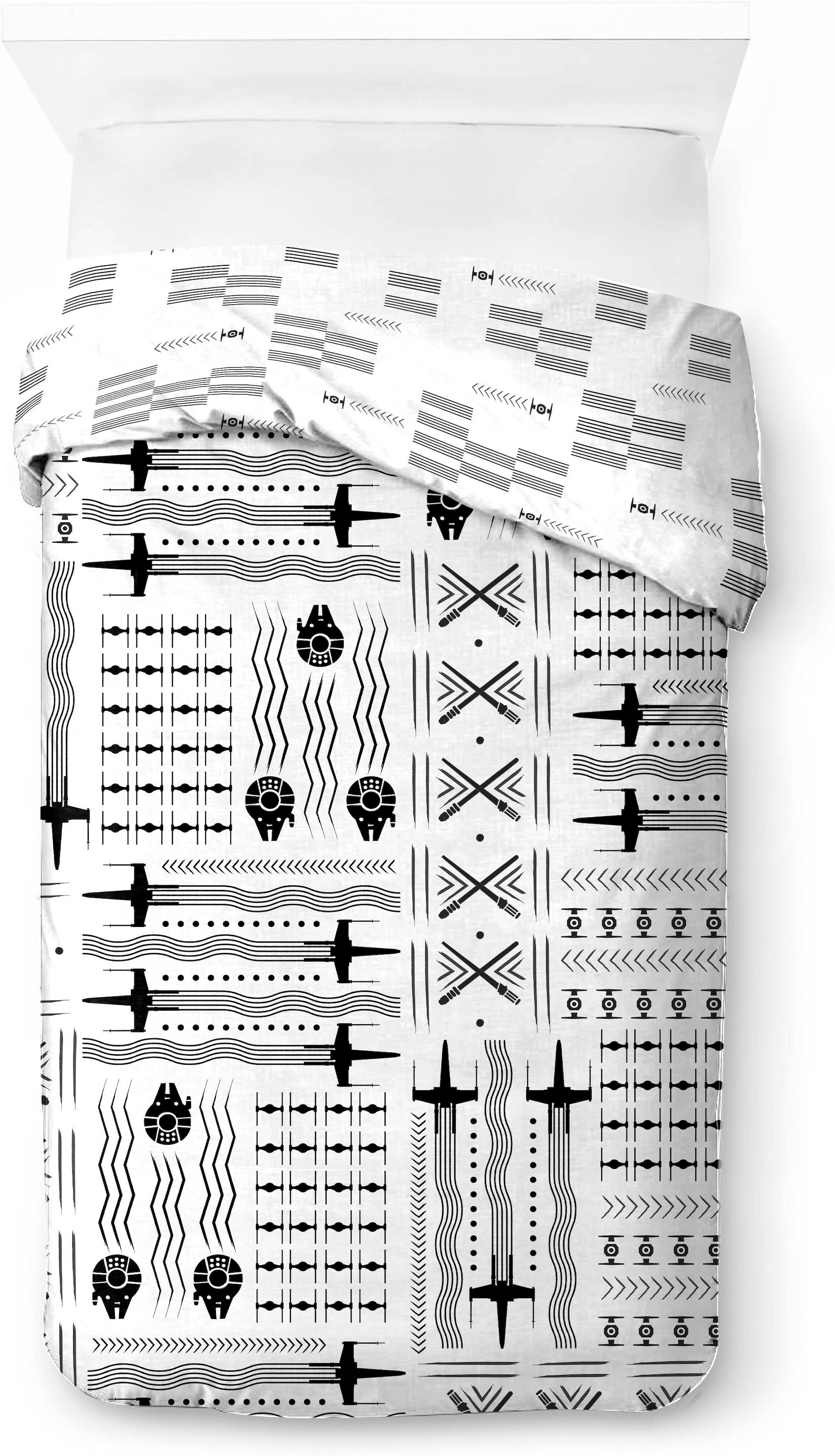 Star Wars Kinderbettwäsche »Star Wars Patterned Check« 2 100% Baumwolle