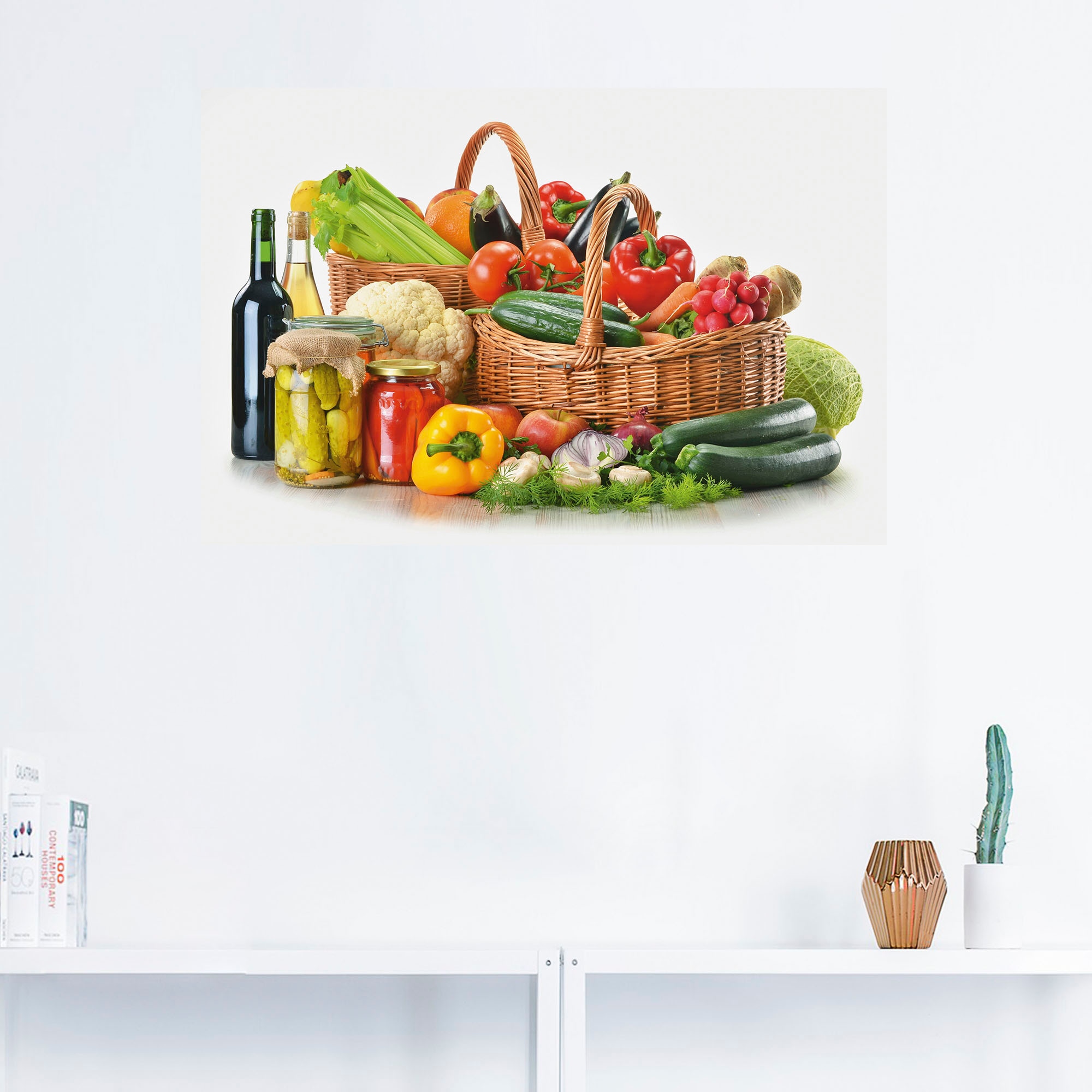 Wandbild kaufen II«, Wandaufkleber oder Leinwandbild, | (1 als Lebensmittel, Artland Alubild, BAUR St.), versch. in Größen »Gemüse Poster Stillleben
