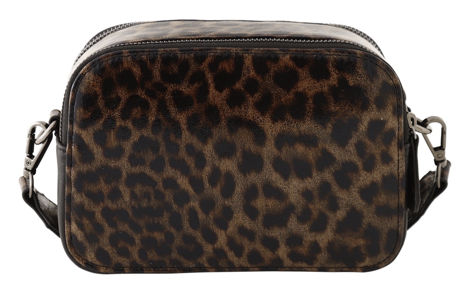 MARCO TOZZI Umhängetasche, Damen Schultertasche, Kamerabag, Minibag im ansgesagten Leo-Look