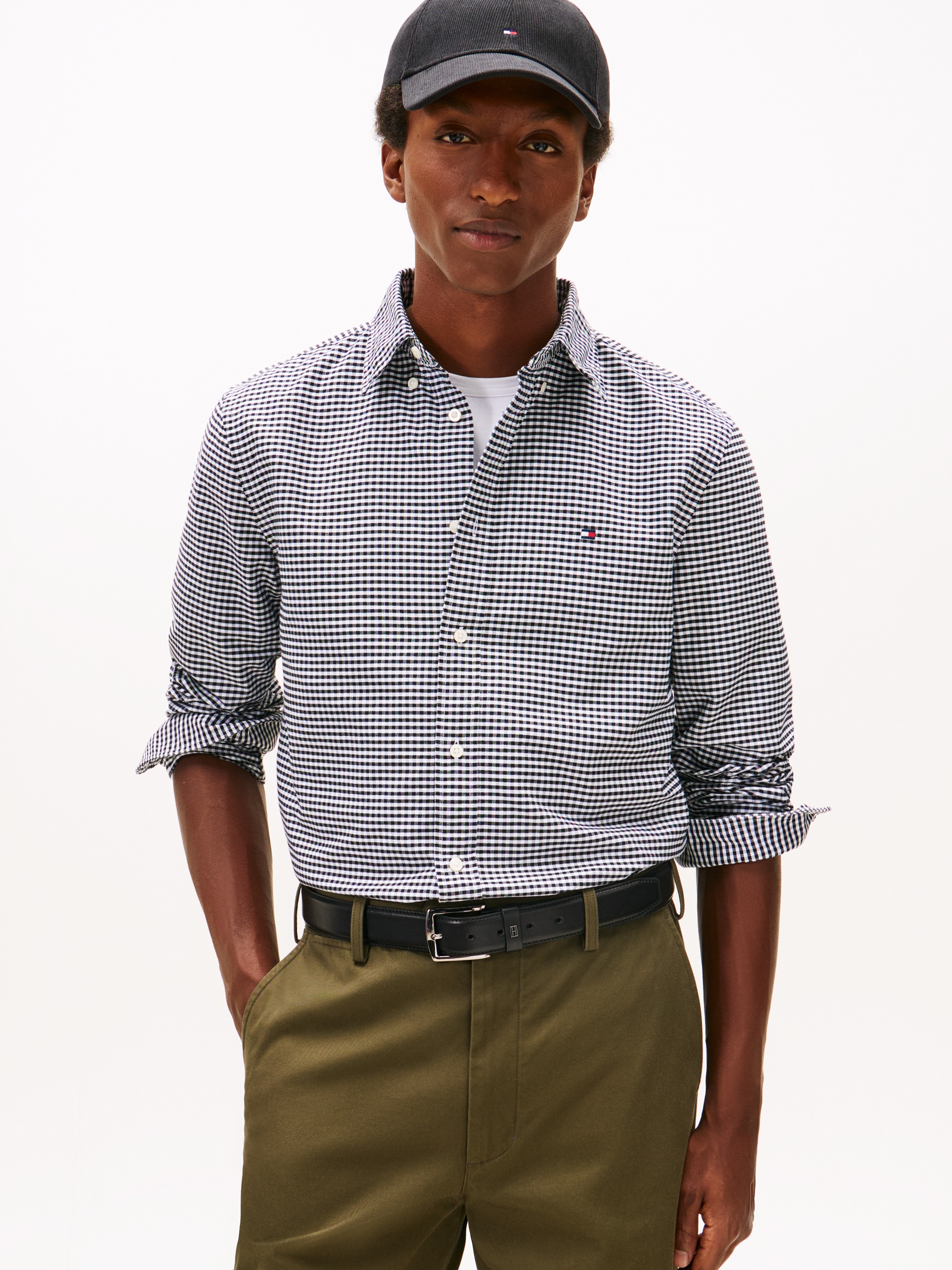 Tommy Hilfiger Langarmhemd "HERITAGE OXFORD GINGHAM" Regular fit, Button-do günstig online kaufen