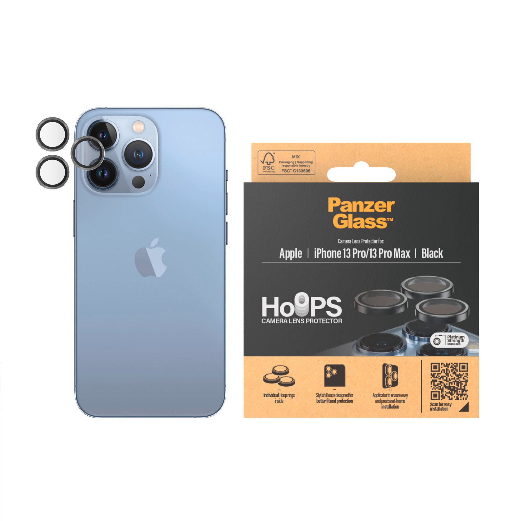 Kameraschutzglas »Hoops Camera Lens Protector«, für Apple iPhone 13 Pro-Apple iPhone...