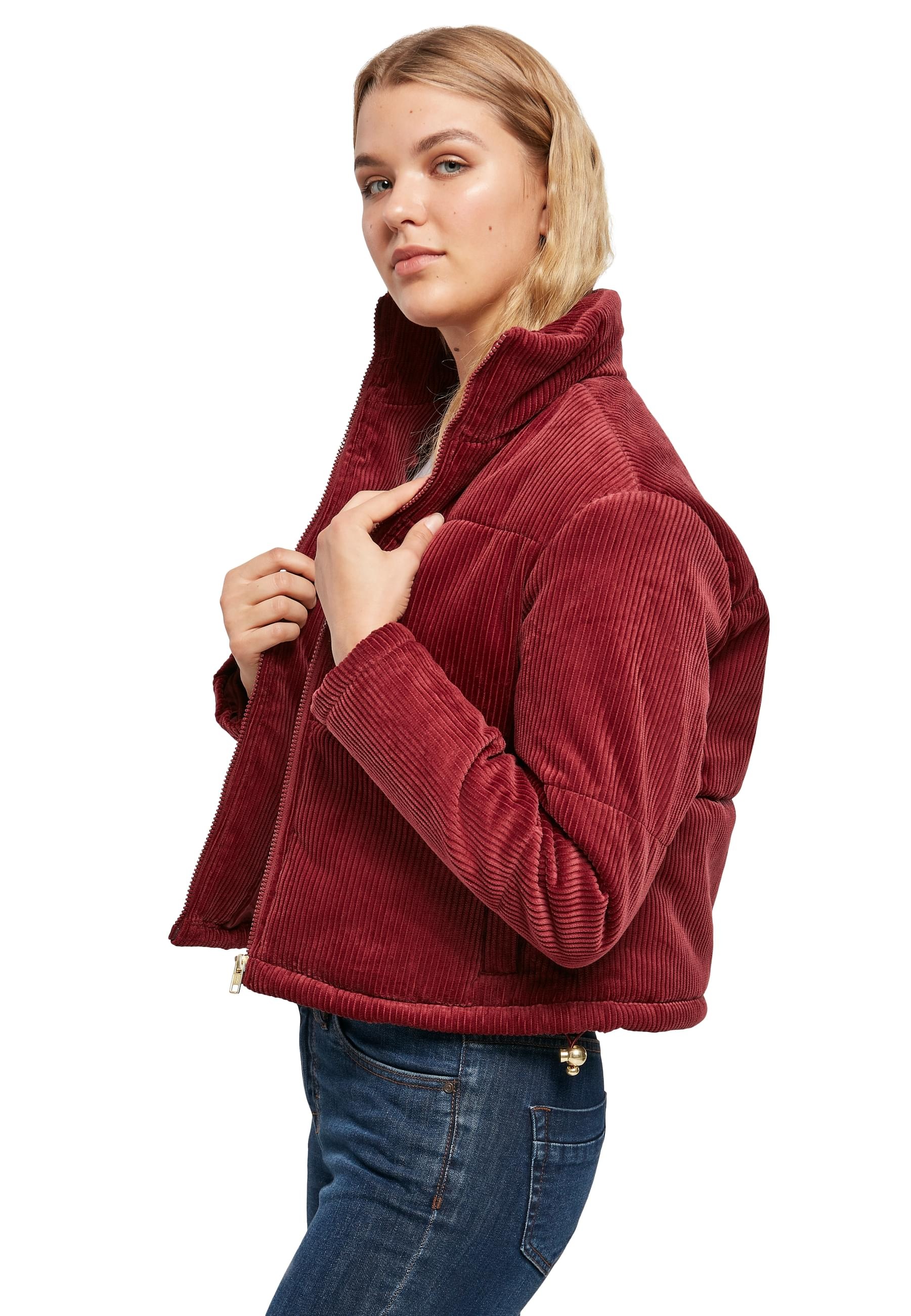 URBAN CLASSICS Winterjacke »Urban Classics Damen Ladies Corduroy Puffer Jacket«, (1 St.), ohne Kapuze