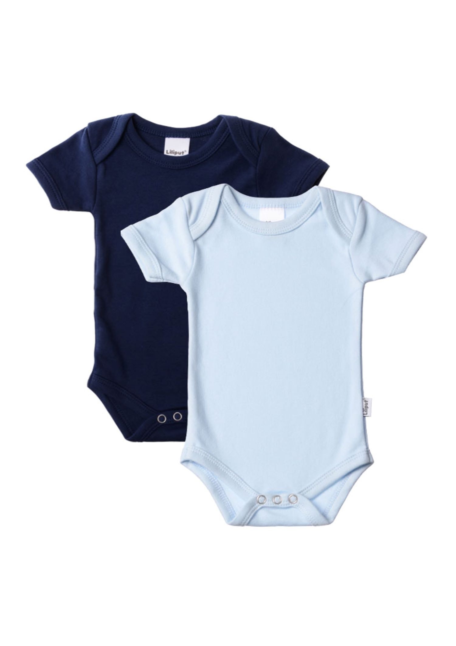 LILIPUT Mädchen Body, Gr. 74, blau, 100% Baumwolle, unifarben, Bodys, mit extra weitem Halsausschnitt