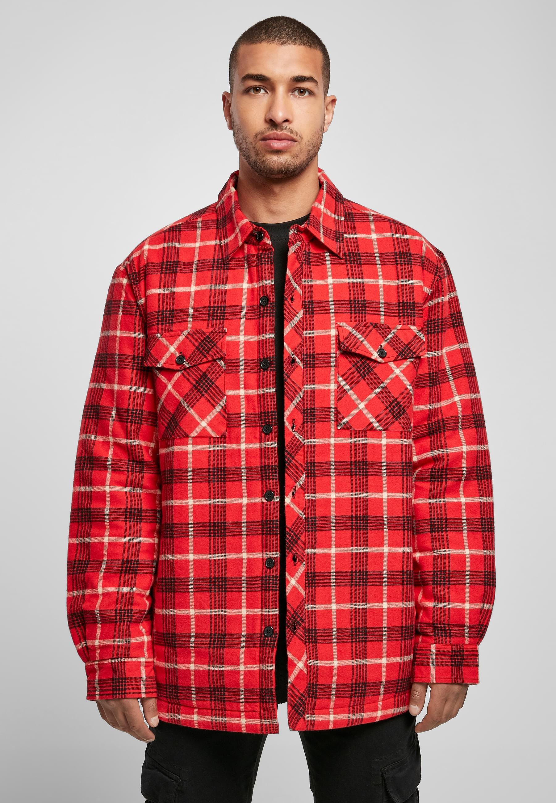 URBAN CLASSICS Anorak »Urban Classics Herren Plaid Quilted Shirt Jacket«, (1 St.), ohne Kapuze
