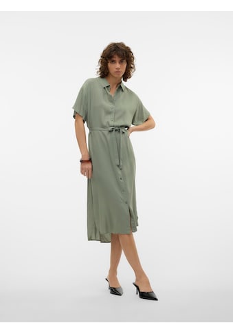 Hemdblusenkleid »VMBUMPY SS CALF SHIRT DRESS NOOS«