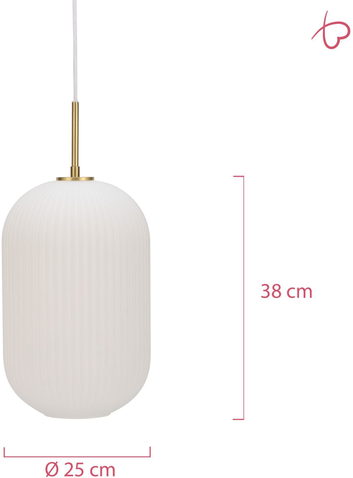 »Splendid Glas/Metall«, E27 BAUR | max20W Pauleen Weiß/Gold 1 Pendelleuchte Delight flammig-flammig, 230V