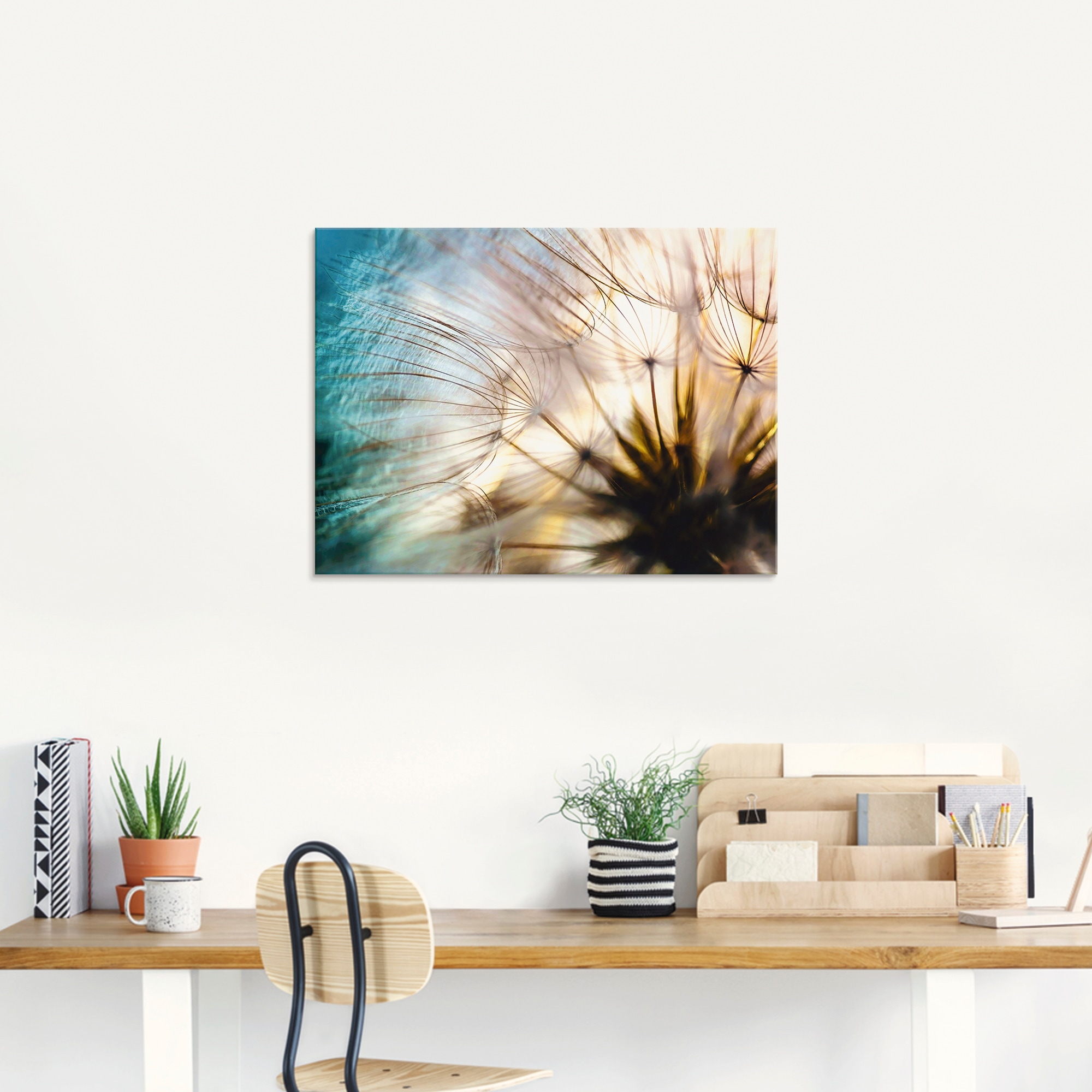 Artland Glasbild »Pusteblume Makro abstrakt«, Blumen, (1 St.), in verschiedenen Größen