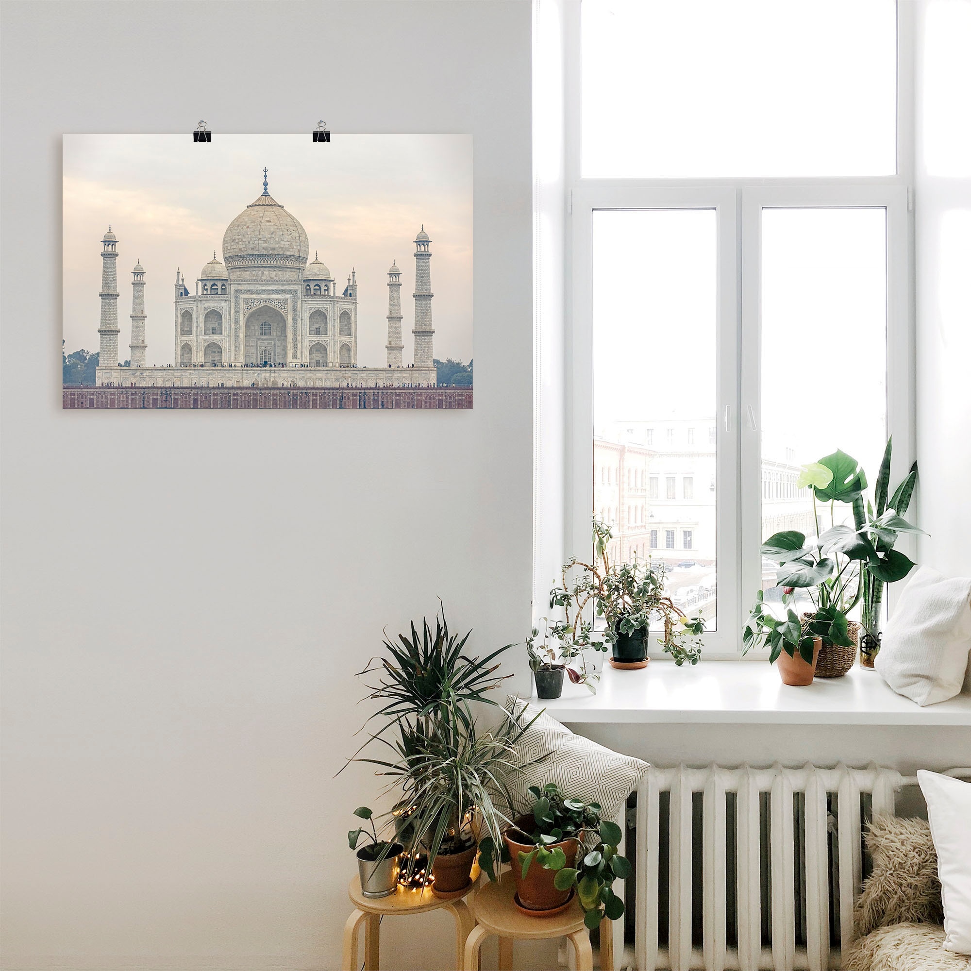Artland Wandbild »Taj Mahal«, Gebäude, Poster Leinwandbild, als | bestellen (1 versch. in Größen Wandaufkleber BAUR Alubild, St.), oder