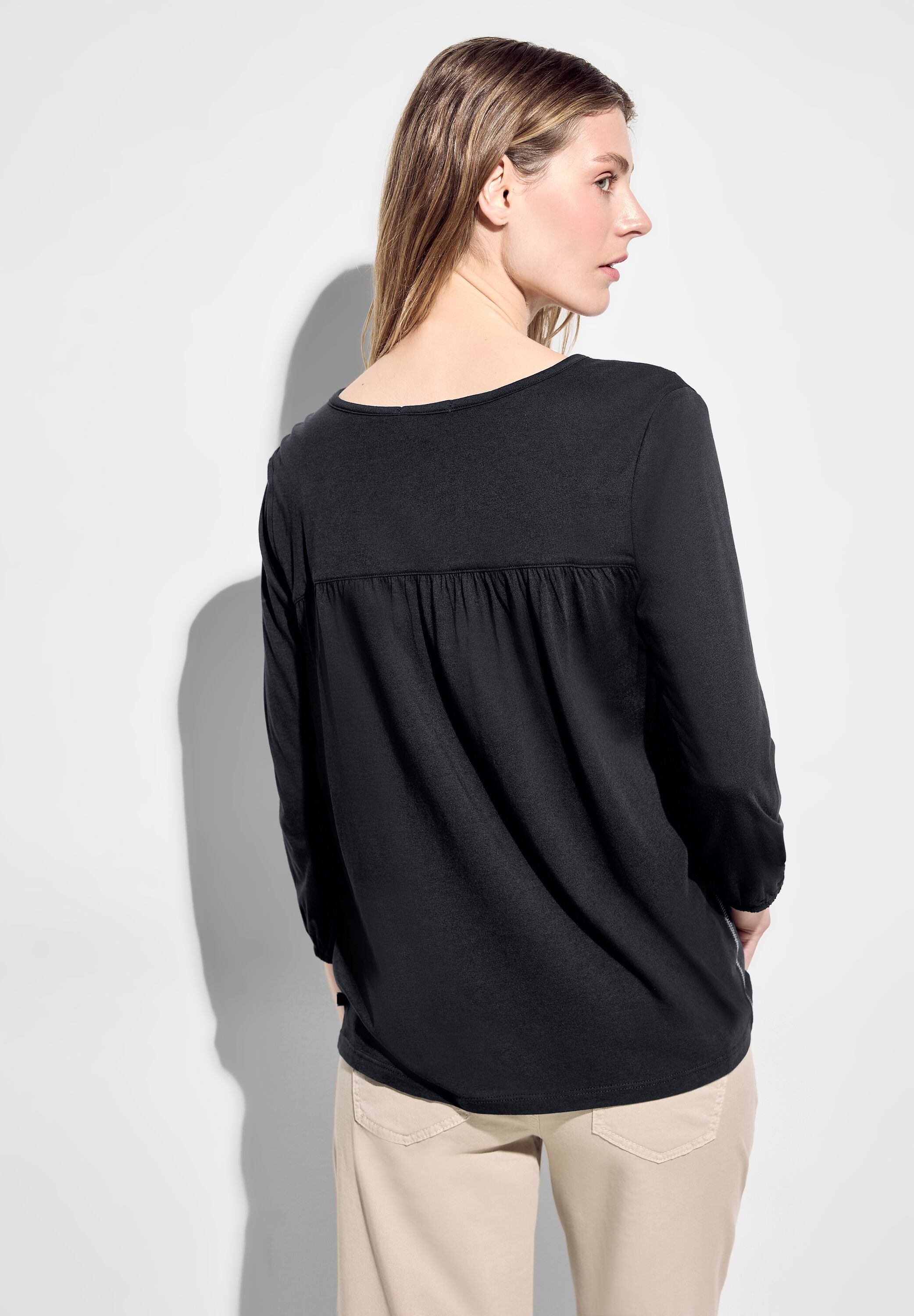 Cecil 3/4-Arm-Shirt, in Unifarbe