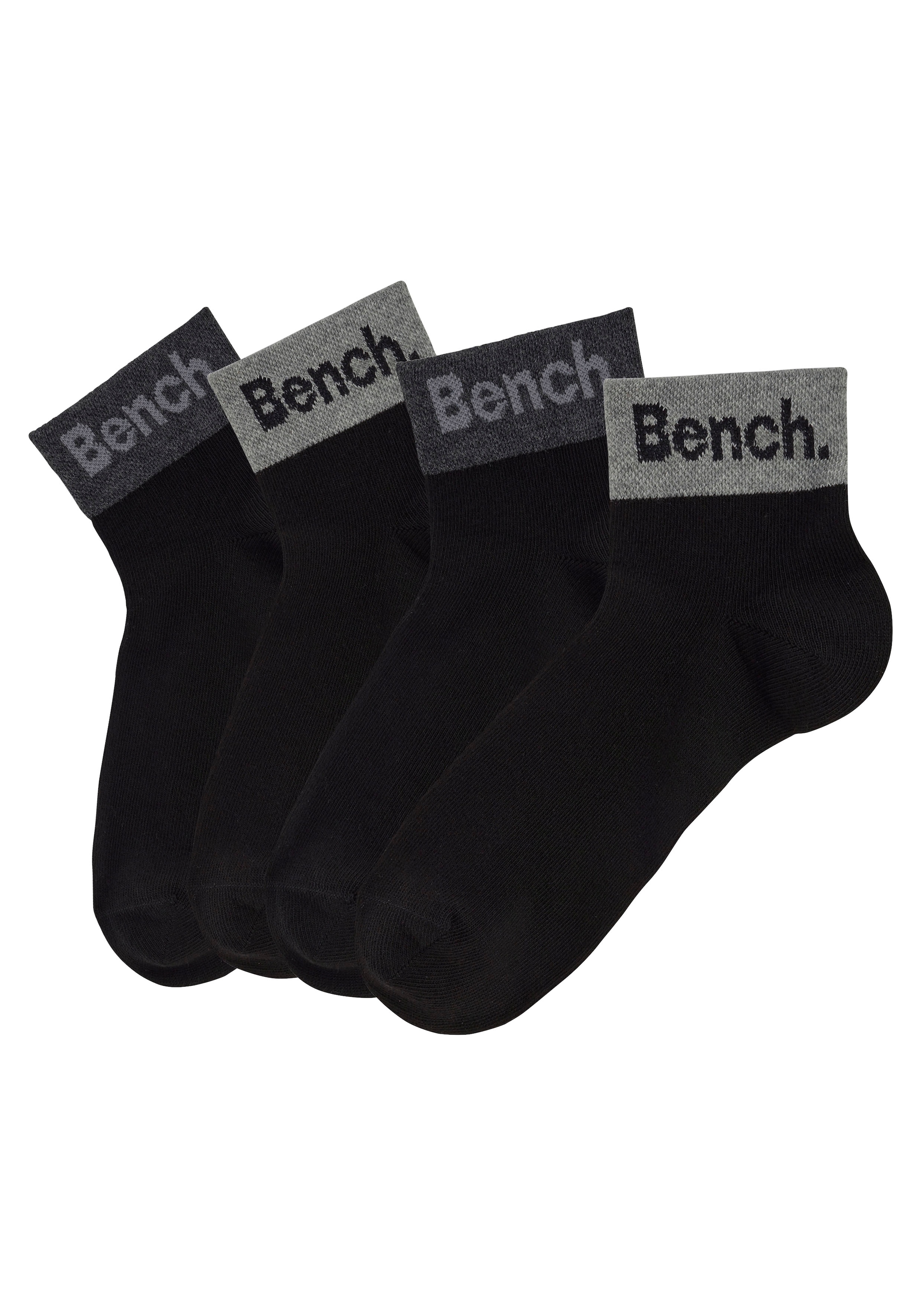 Bench. Kurzsocken, (Packung, 8 Paar), mit eingestricktem Schriftzug am Bünd günstig online kaufen