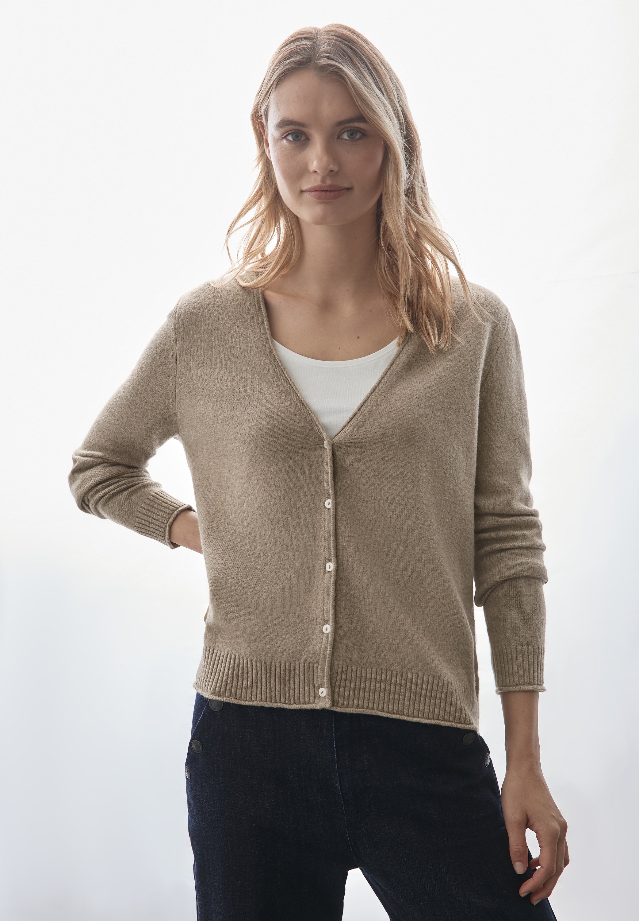 STREET ONE Cardigan, kurz, mit Knopfleiste