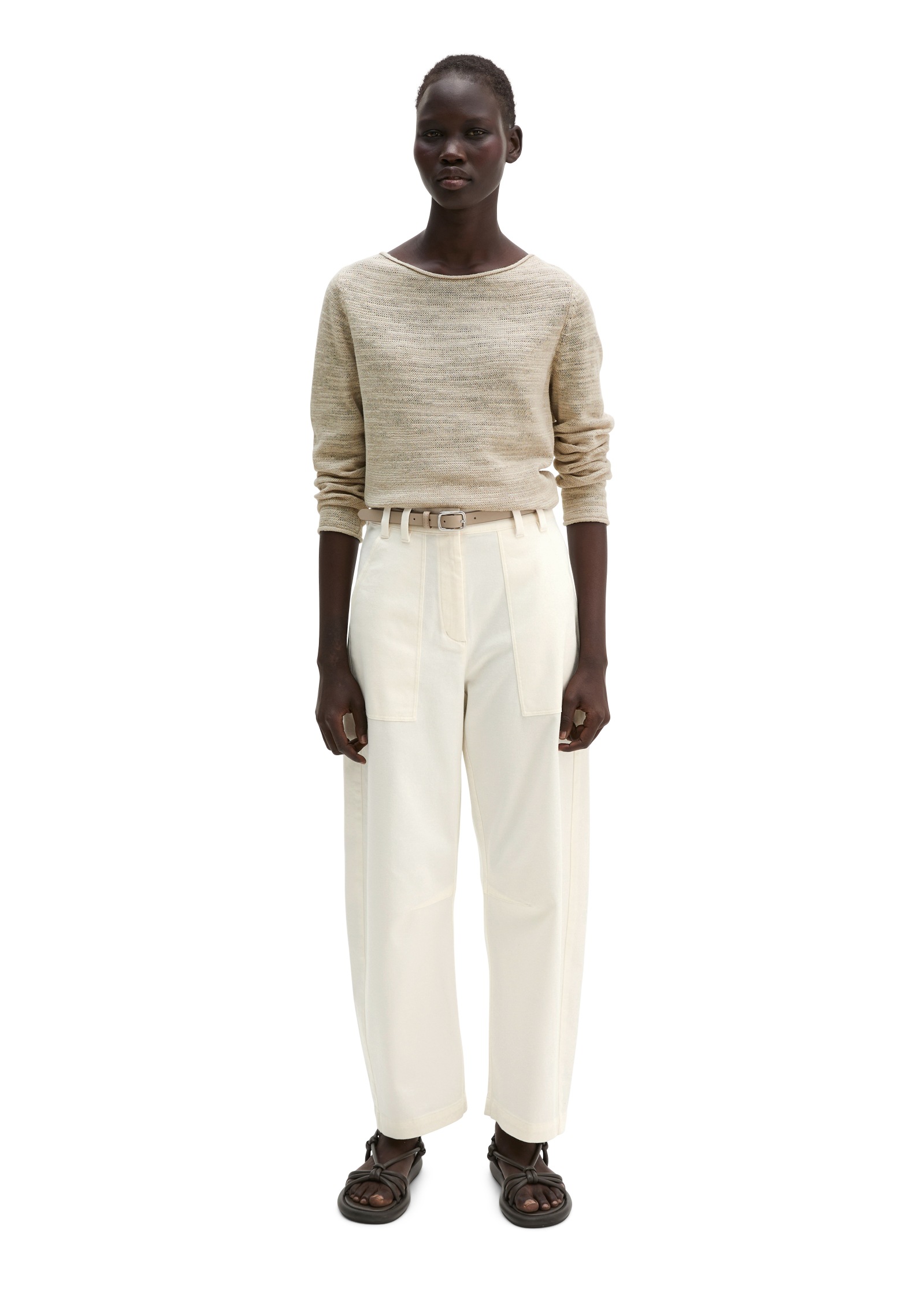 Marc O'Polo Strickpullover slim aus Leinen-Baumwolle-Mix