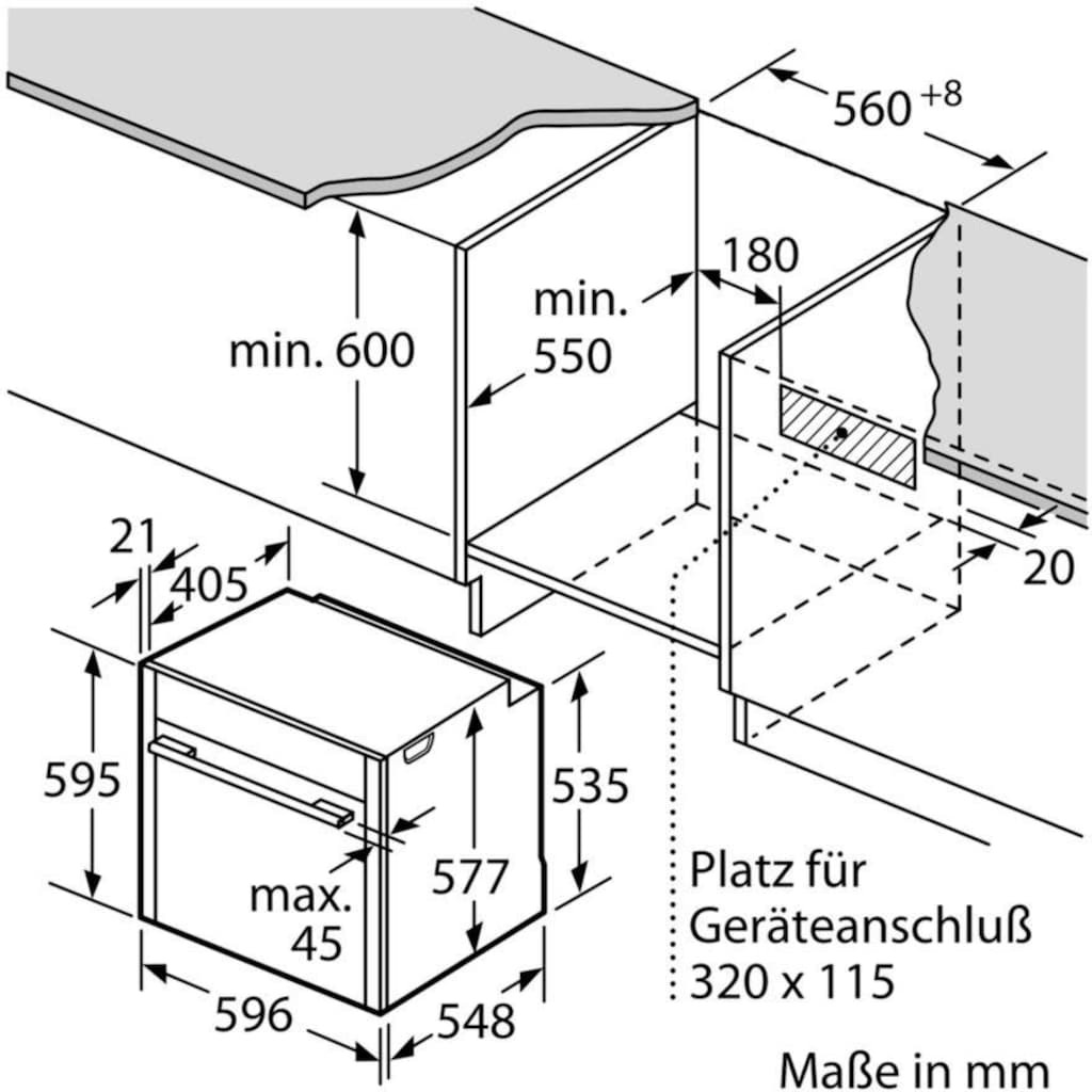 NEFF Einbaubackofen »B45CS24N0«, N 90, B45CS24N0, mit 1-fach-Teleskopauszug, easyClean