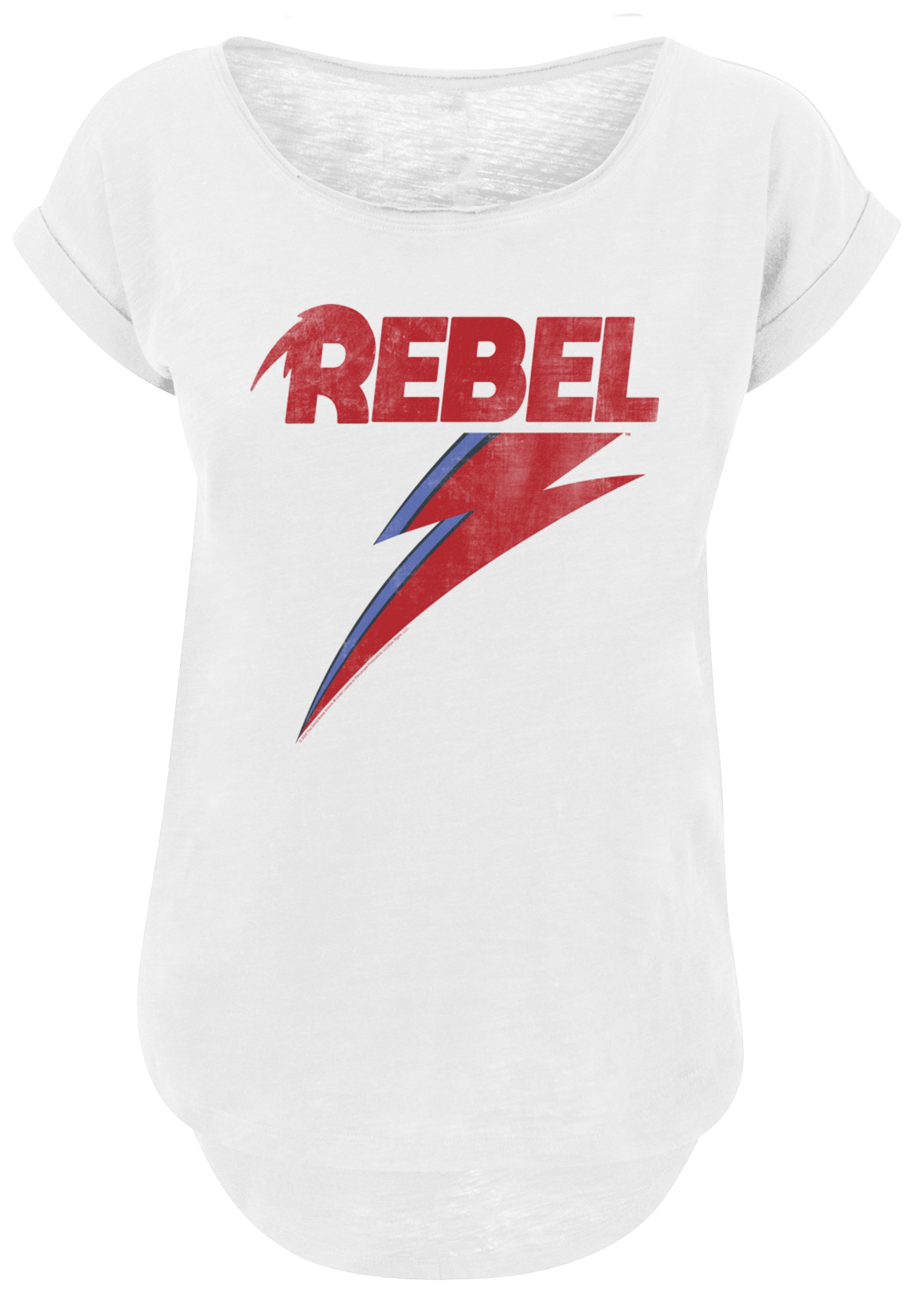 F4NT4STIC T-Shirt »David Bowie Distressed Rebel«, Print