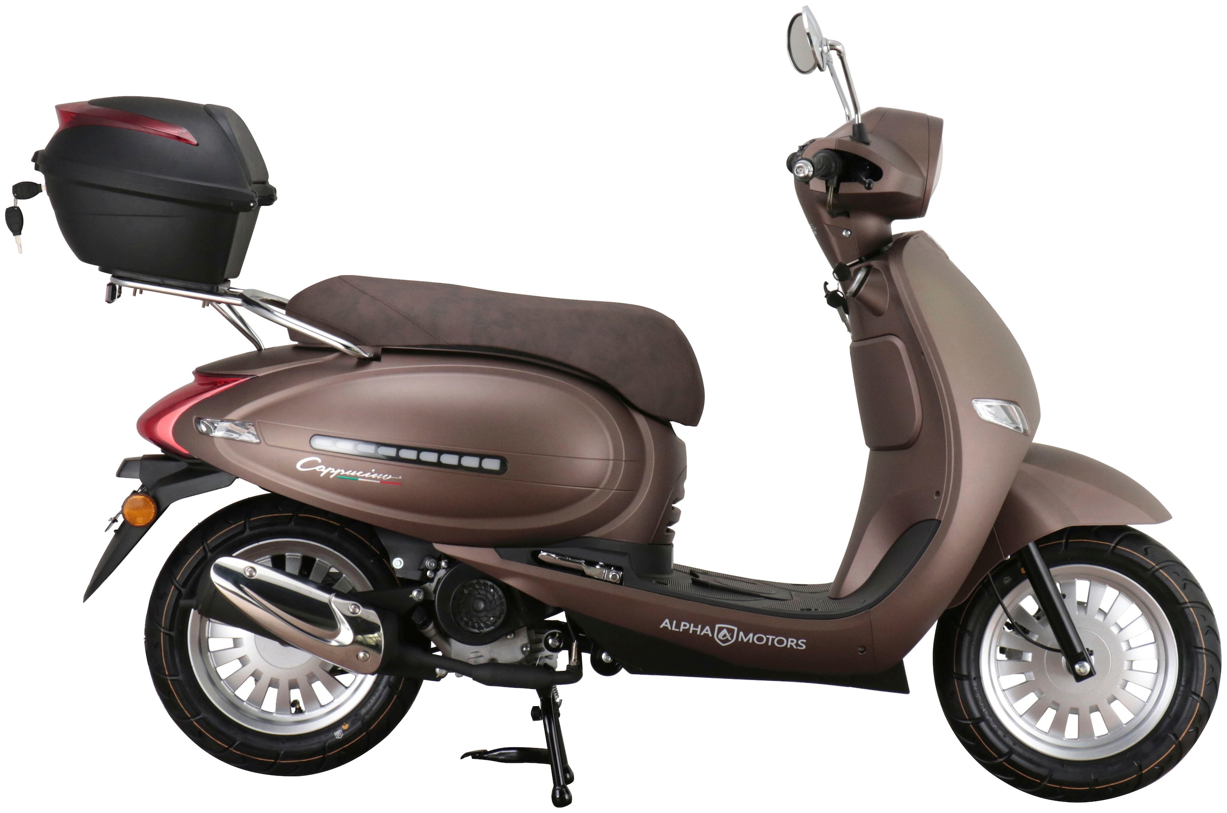 Alpha Motors Motorroller »Cappucino«, 5, cm³, km/h, Topcase | Rechnung inkl. auf 45 Euro 50 PS, BAUR 2,99
