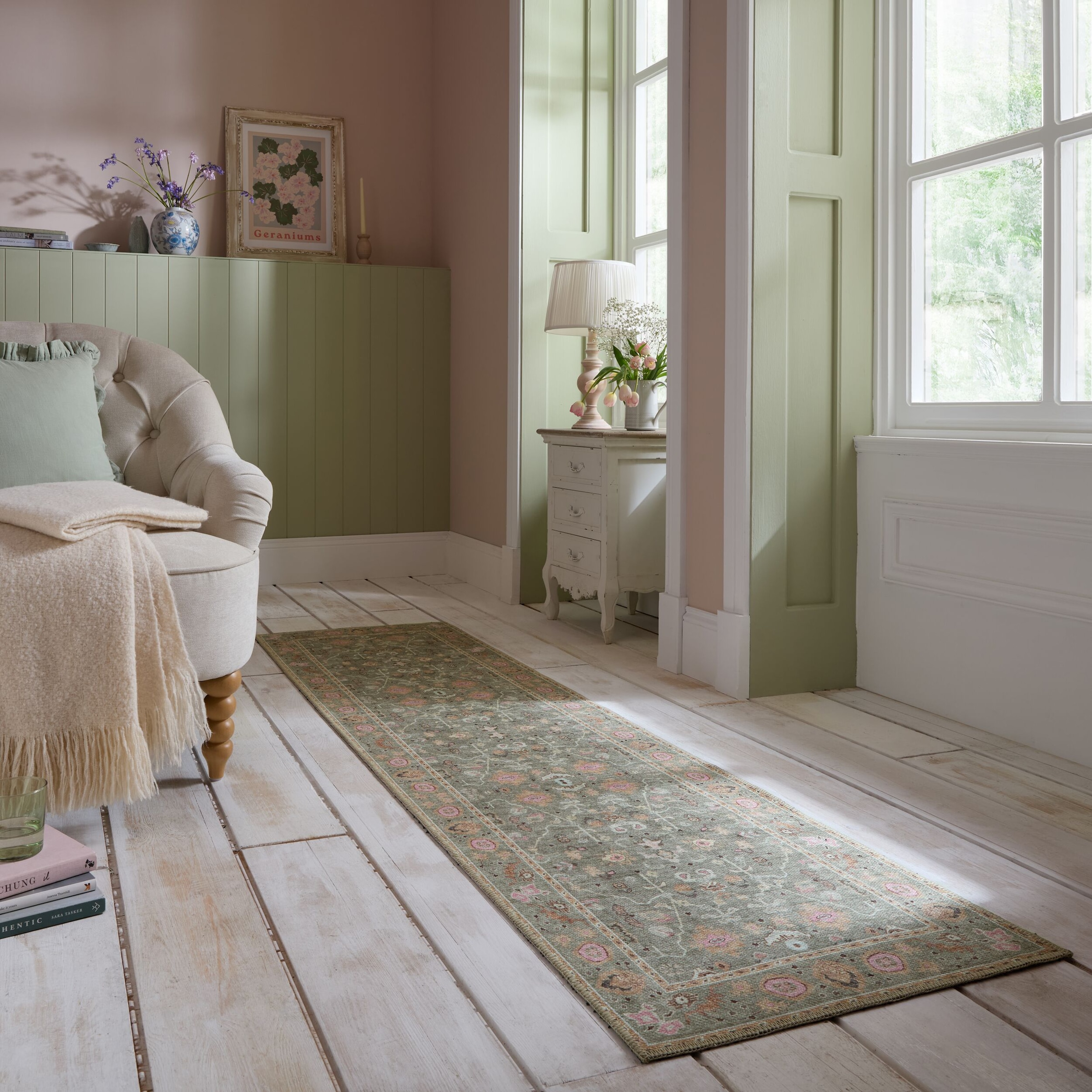 FLAIR RUGS Teppich »Una«, rechteckig, 4 mm Höhe, Waschbarer Traditioneller Teppich