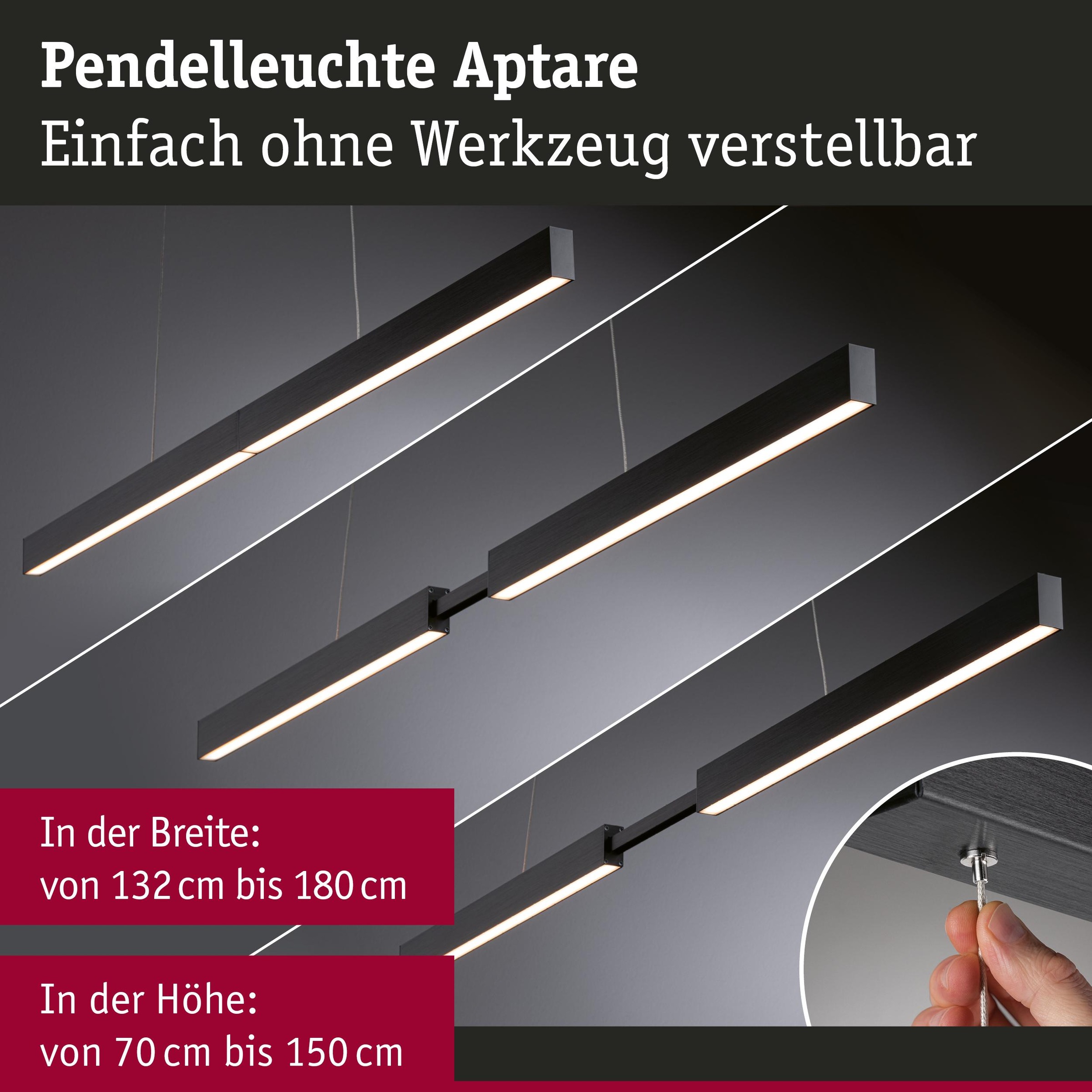 Paulmann LED Pendelleuchte »Aptare RGBW+« LED-Modul 1 Stk. Tageslichtweiß Smart Home