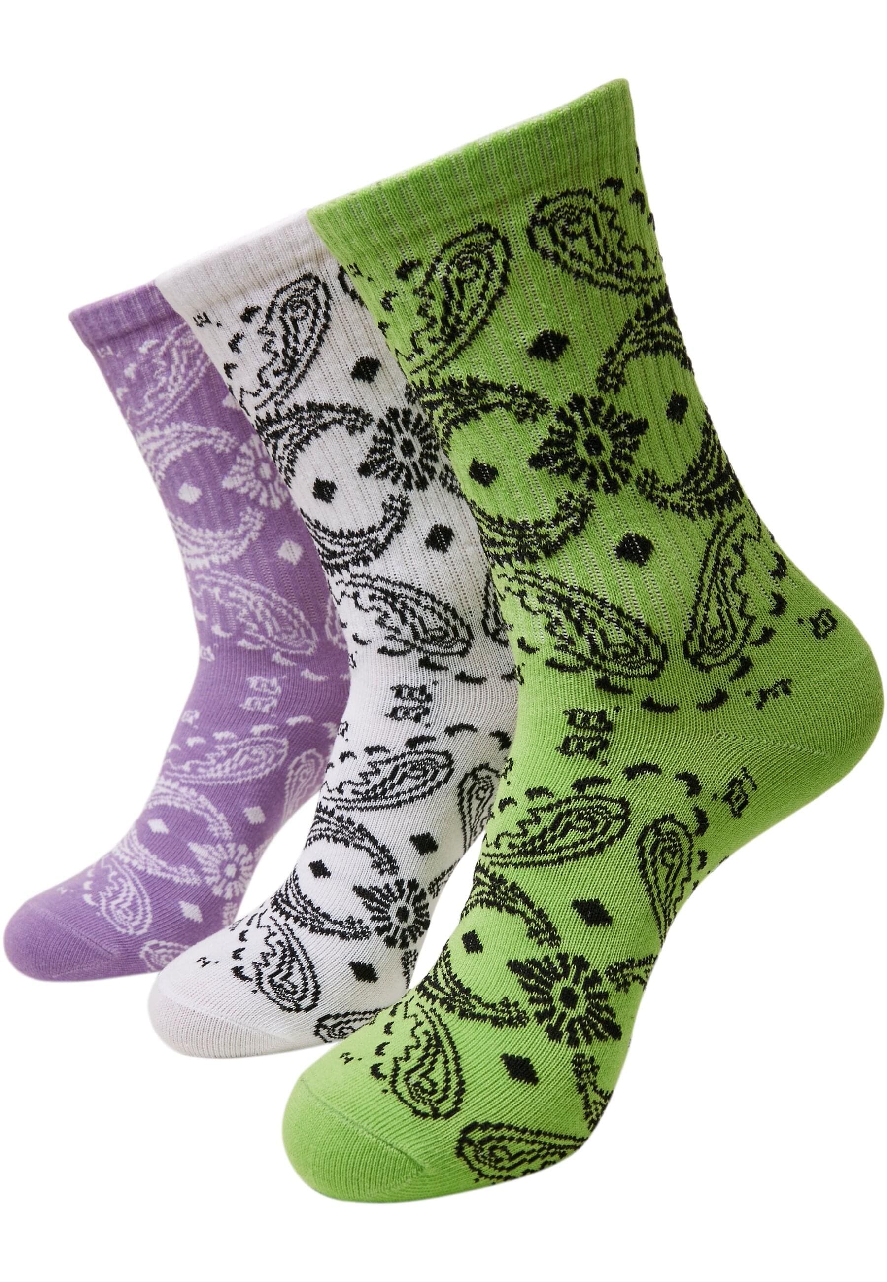 Basicsocken »Urban Classics Unisex Bandana Pattern Socks 3-Pack«, (1 Paar)