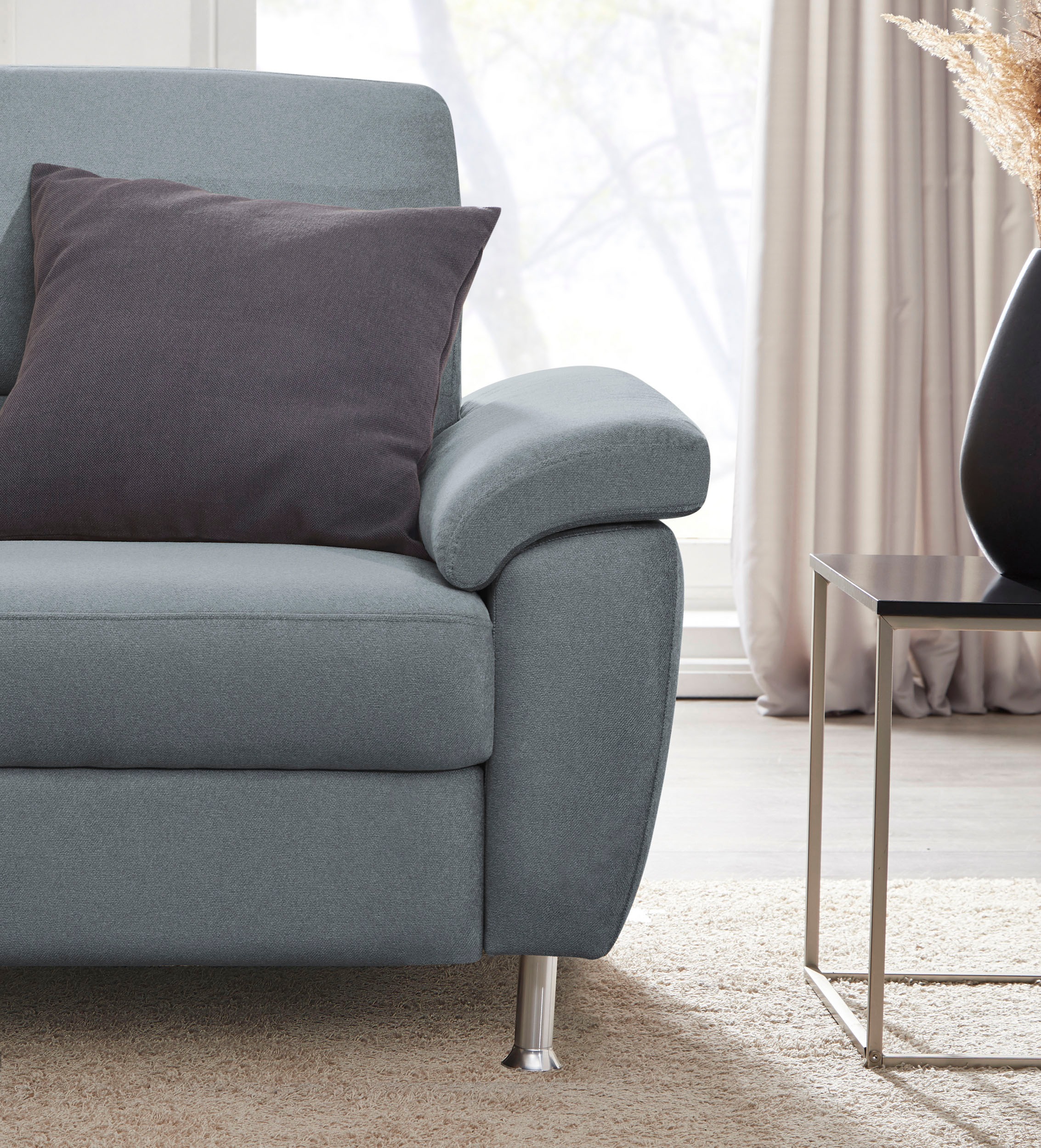 CALIZZA INTERIORS Ecksofa »Onyx L-Form«, Recamiere links oder rechts, wahlweise mit Bettfunktion, Breite 270 cm