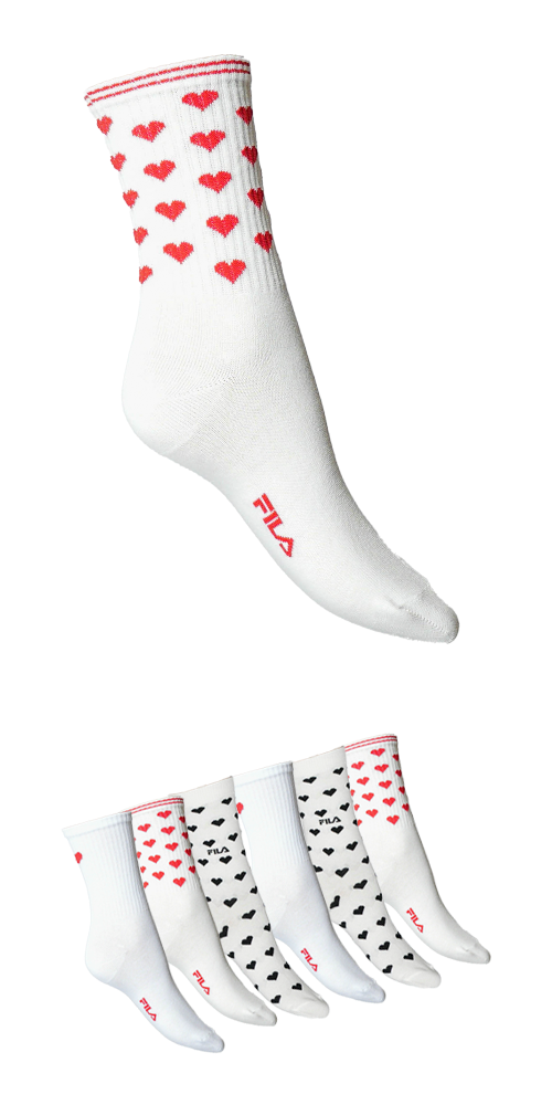 Fila Socken "WOMAN LIFESTYLE NORMAL PLAIN SOCKS" mit Herzdesign günstig online kaufen