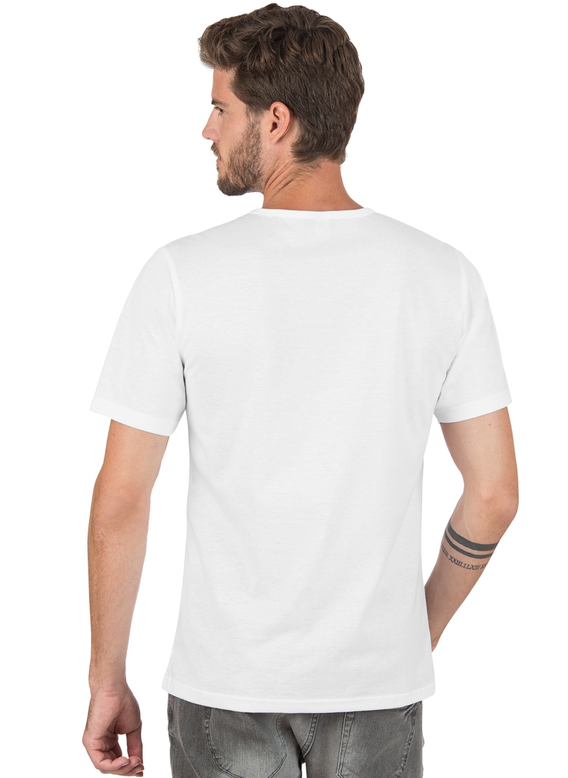 Trigema T-Shirt »TRIGEMA BAUR | bestellen DELUXE mit ▷ Knopfleiste Baumwolle« T-Shirt