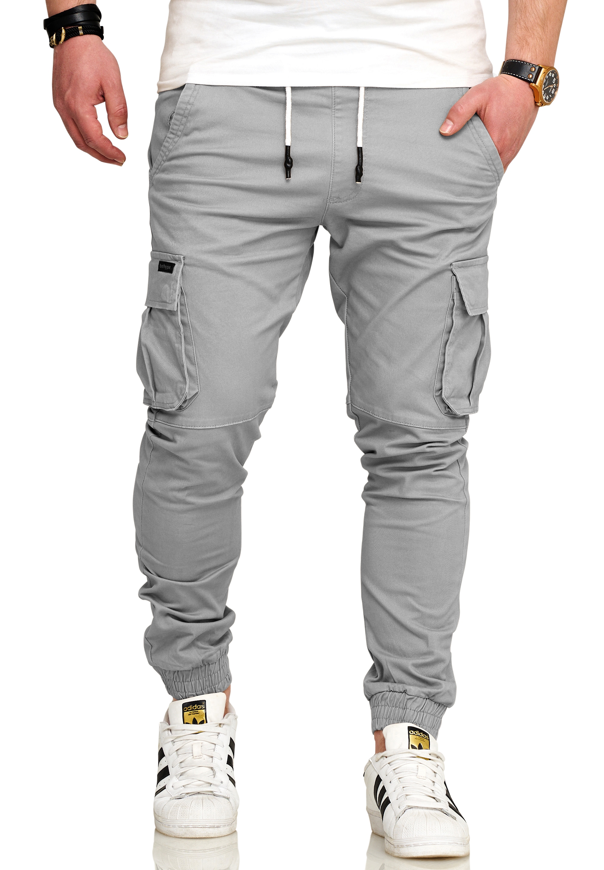 SOULSTAR Cargohose »Freizeithose Jogger-Hose mit elastischem Bund Stoffhose für Herren«  Herren Chino Jogger Jeans Hose Stoffhose Freizeithose
