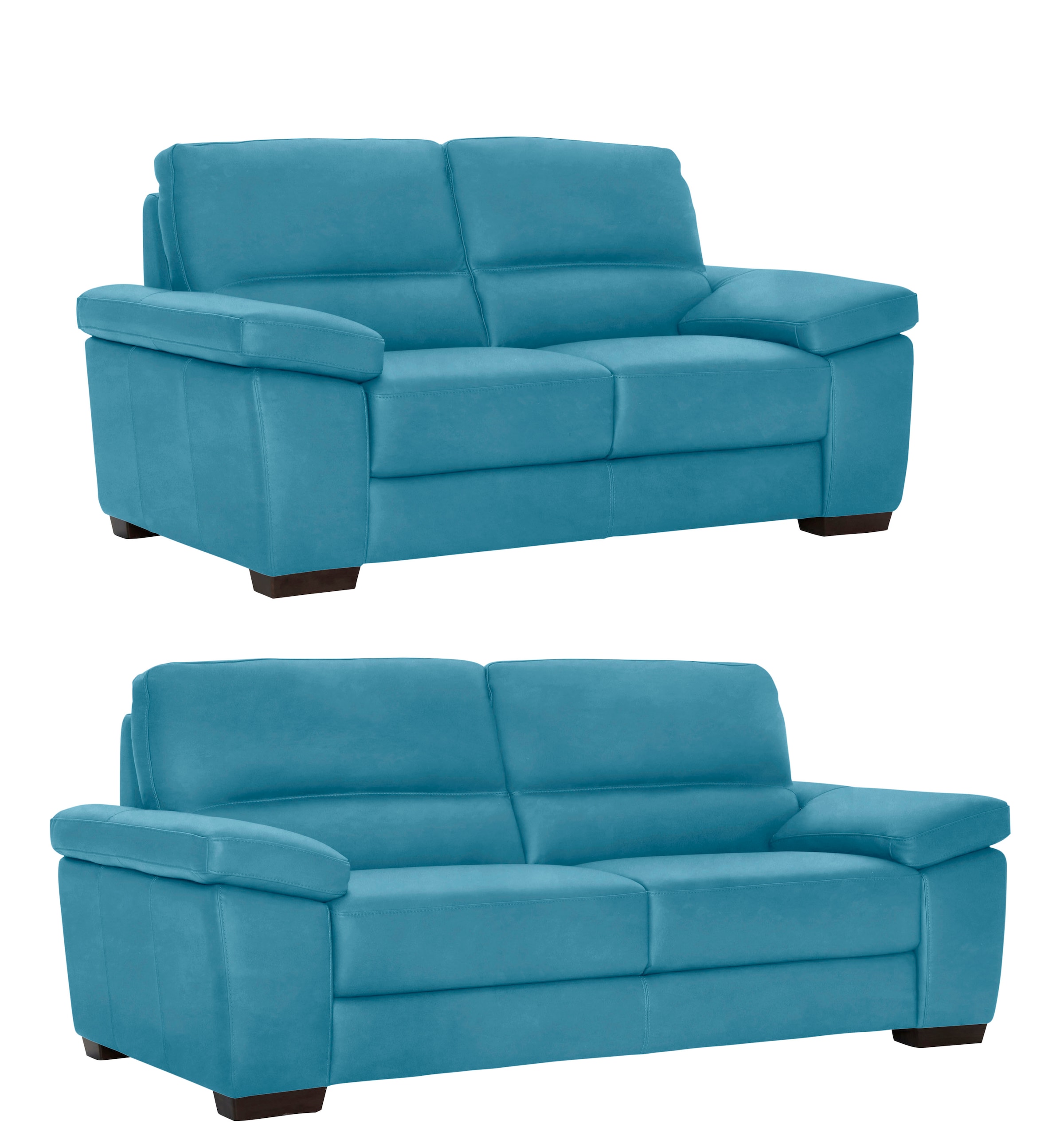 CALIA ITALIA Polstergarnitur »Gaia, hochwertige Garnitur aus 2-Sitzer & 3-Sitzer im edlen Design«, (Set, 2 tlg.), aus pflegeleichtem Luxus-Microfaser Ginevra Hydro Care