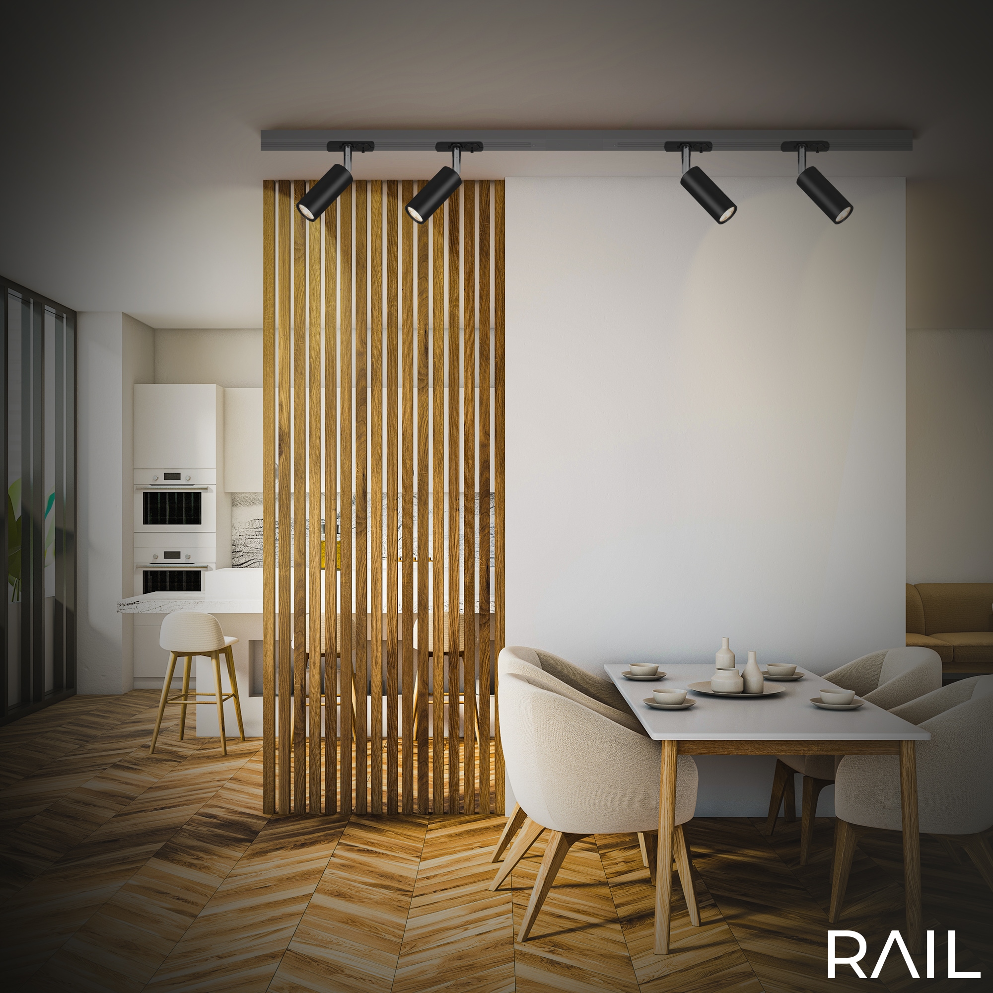 Briloner Leuchten Schienensystem-Leuchten »RAIL« LED-Board 1 Stk. LED Spotlight 40x100 mm Schwarz 5,5W Schienensystem Rail Büro