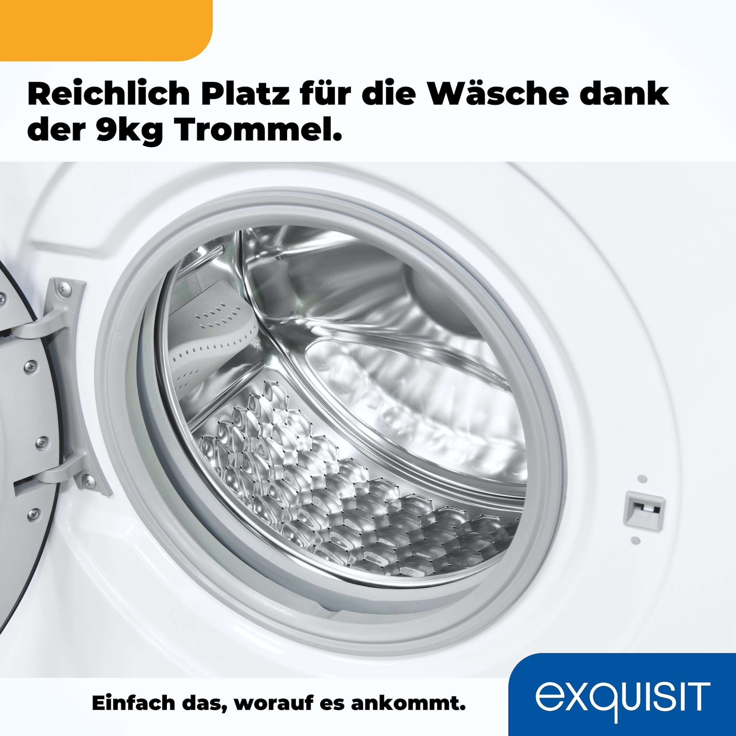 exquisit Waschmaschine »WA9214-340A«, 9 kg, 1400 U/min, Aquastop-Schlauch