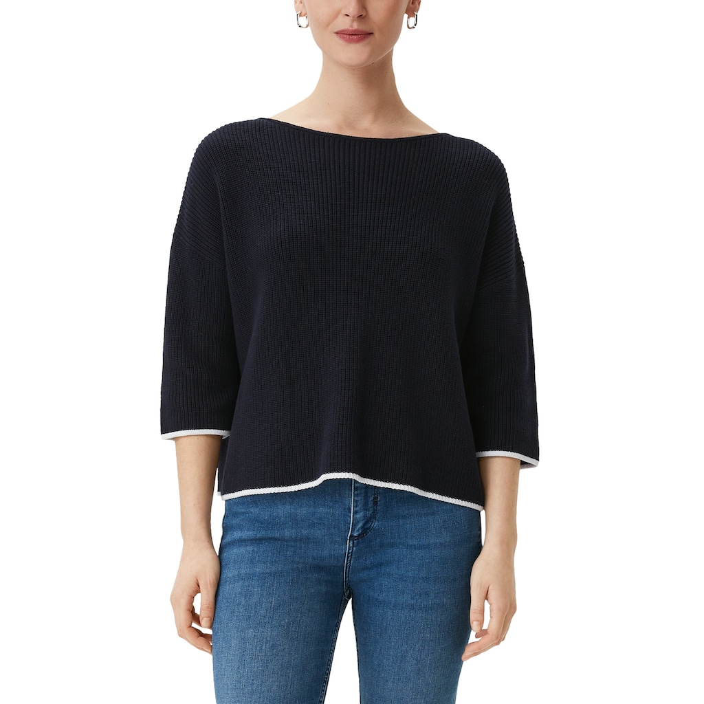 Comma Strickpullover, mit Drop-Shoulder Naht